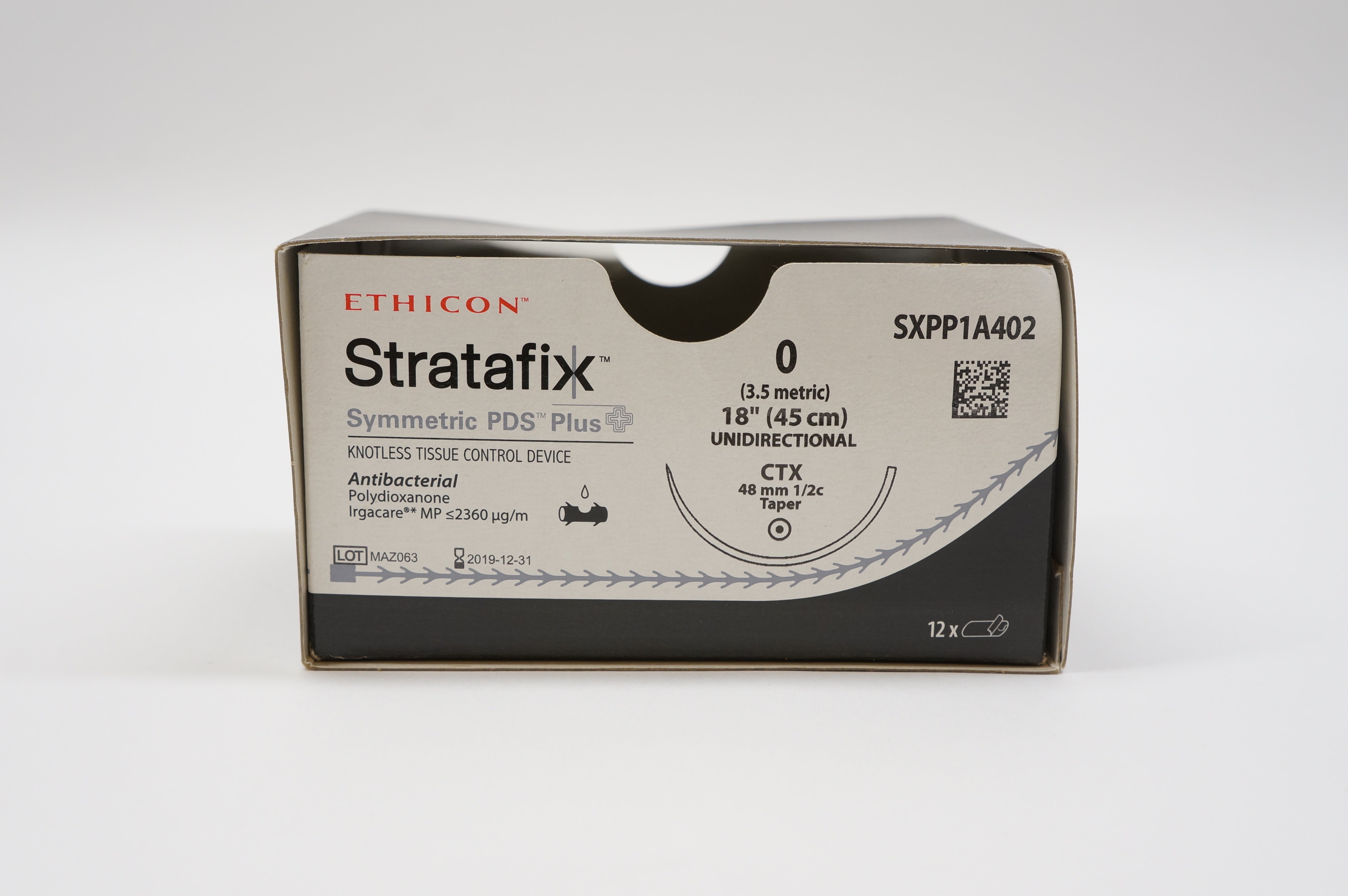 Ethicon SXPP1A402 0 Stratafix, CTX, 48mm 1/2c Taper, 18inch (x) - Box of 5