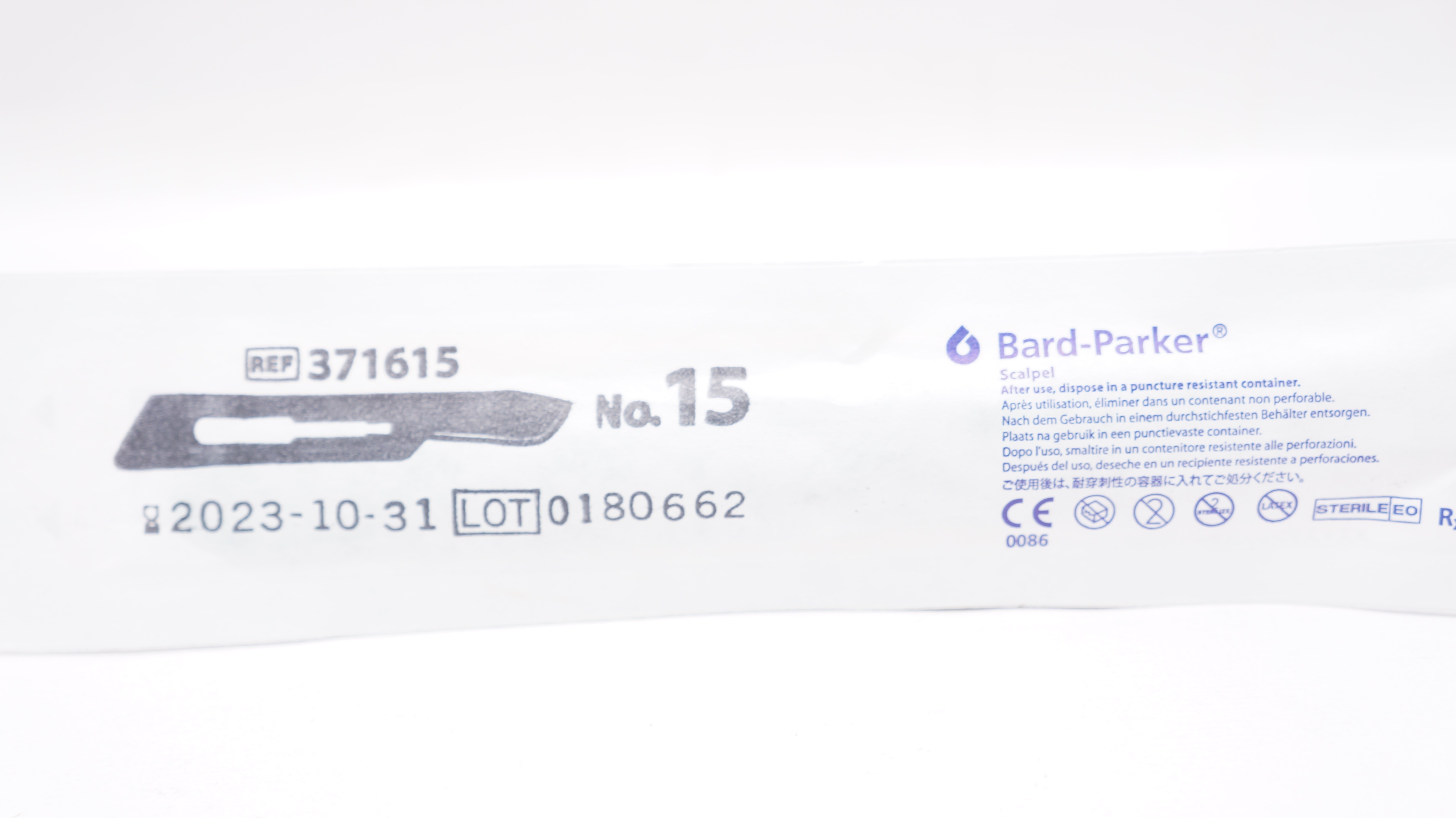 Aspen Surgical 371615 Bard-Parker Stainless Steel Surgical Blade Scalpel #15 (x)