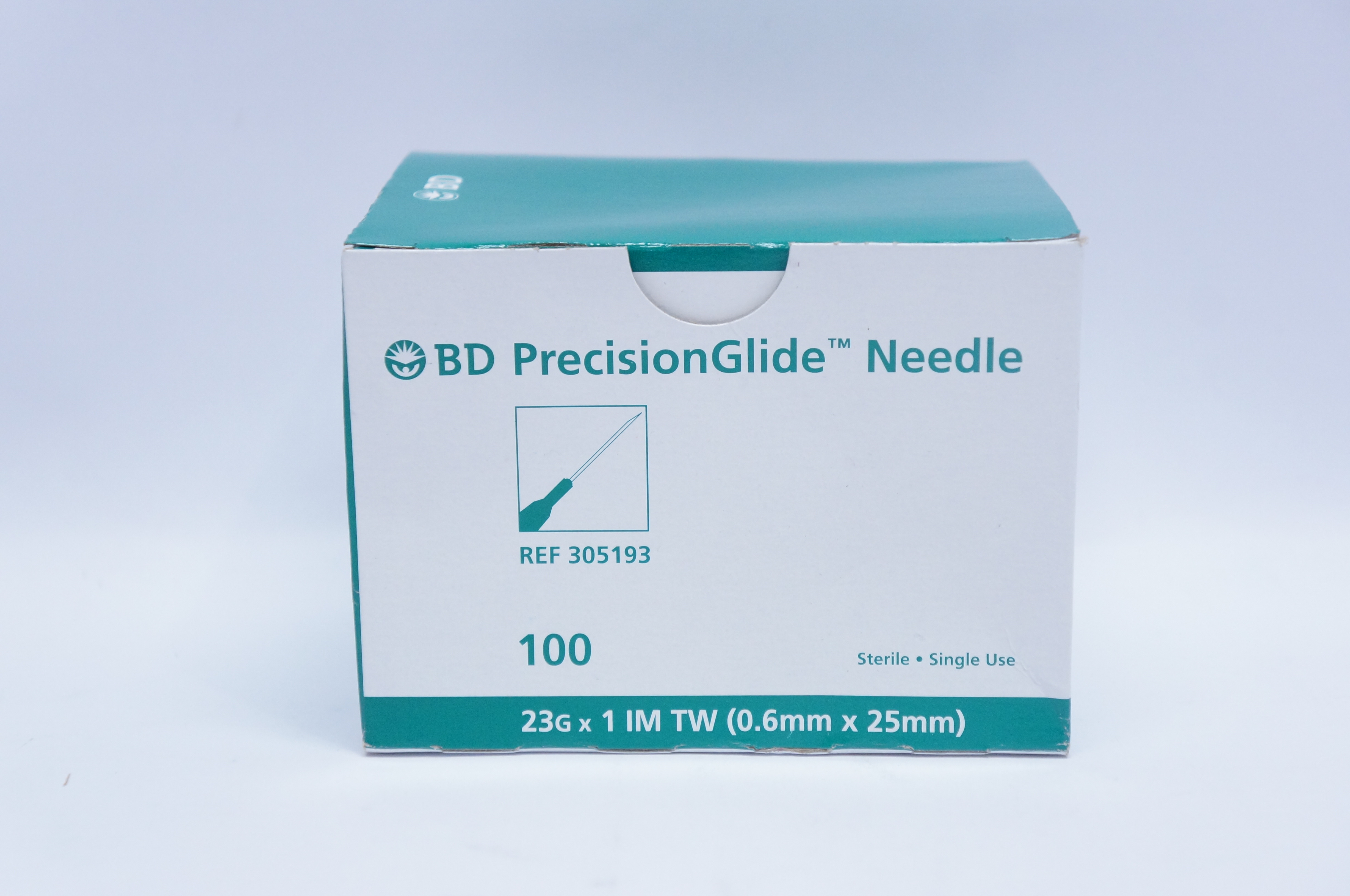 BD 305193 PrecisionGlide Needle 23G x 1IM TW - Box of 100