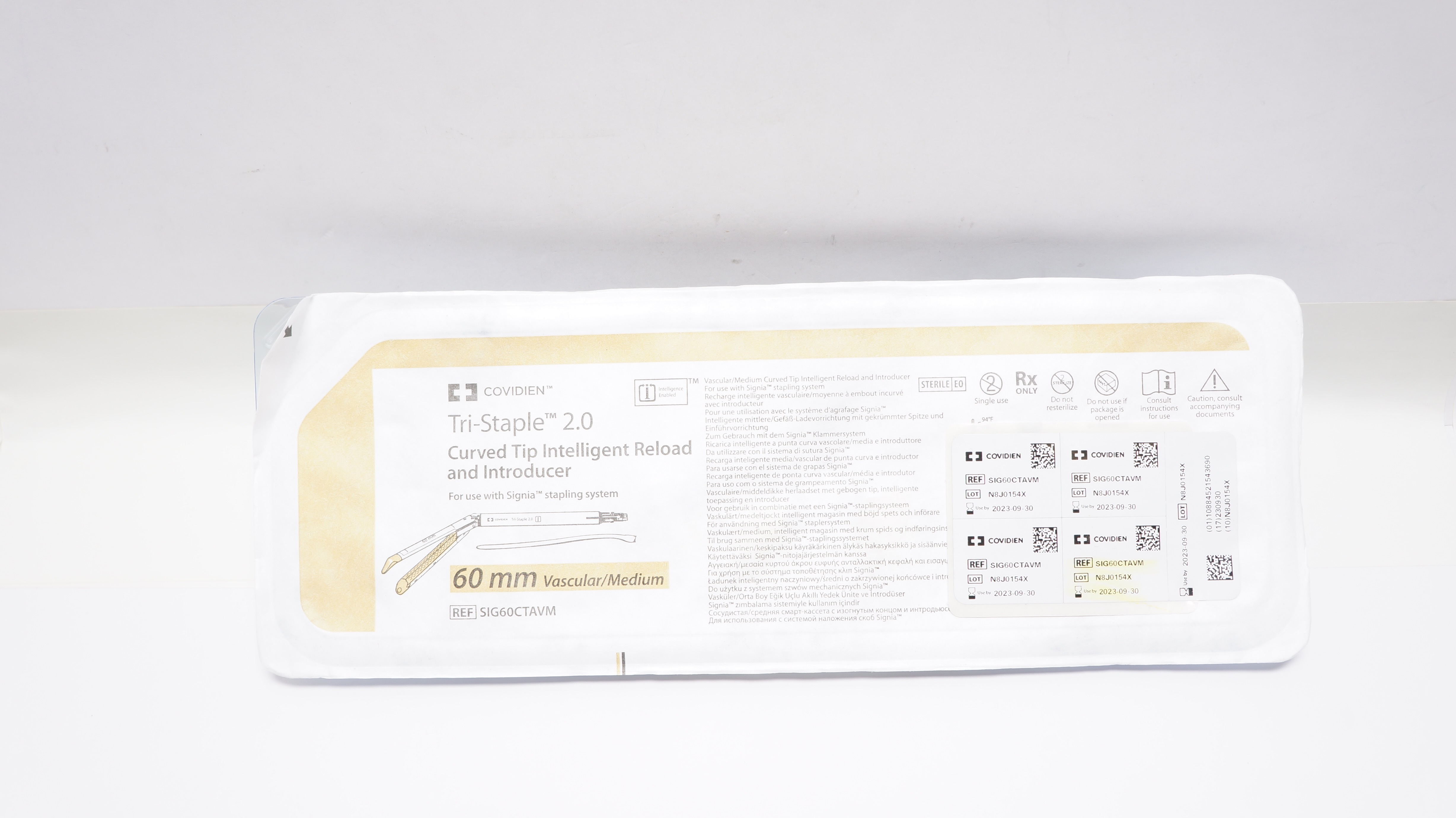 Covidien SIG60CTAVM  Curved Tip Intelligent Reload & Introducer, 60mm (x)