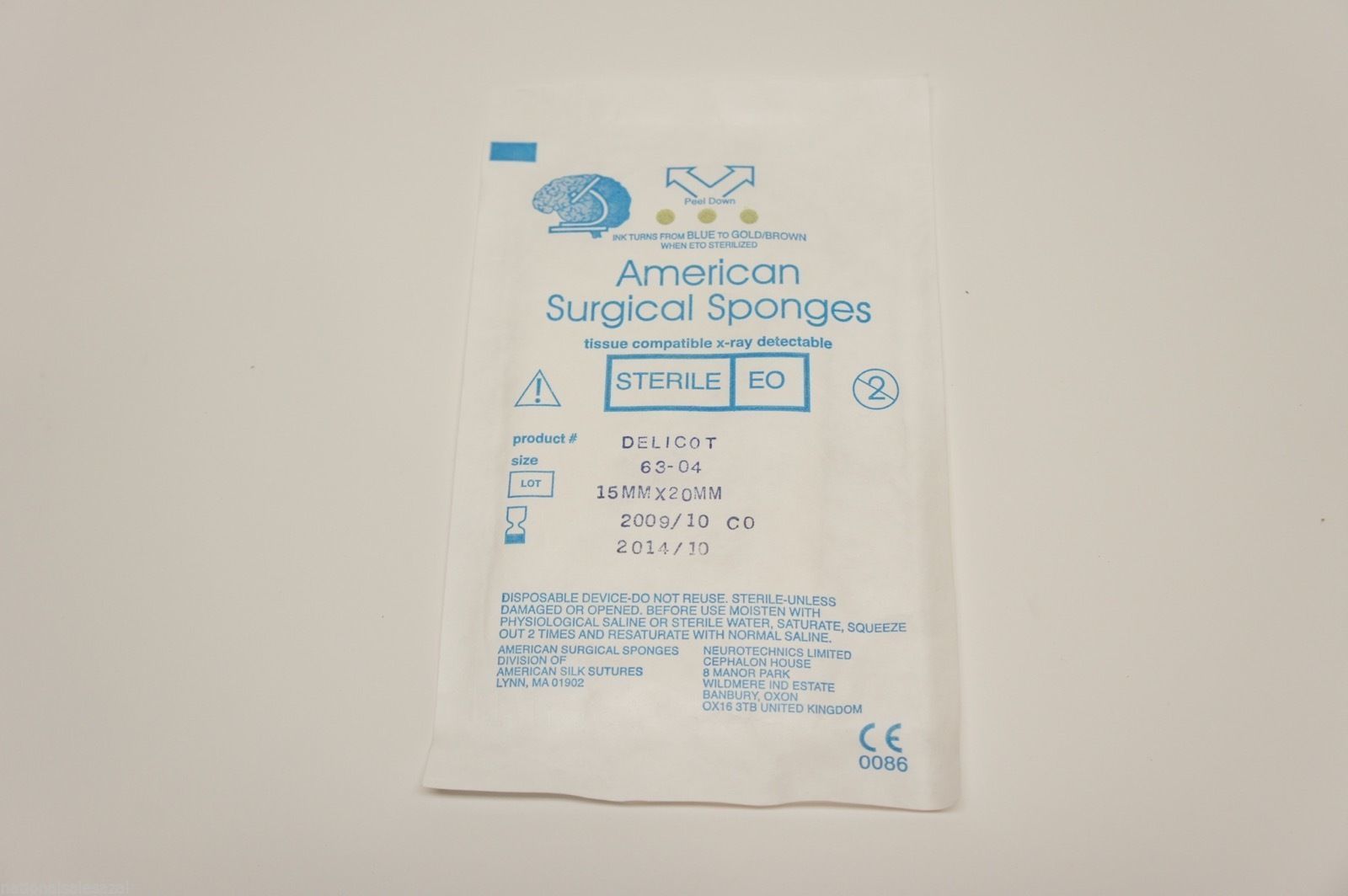 American Surgical Sponges 63-04 15mm x 20mm (x) ~ Lot of 15