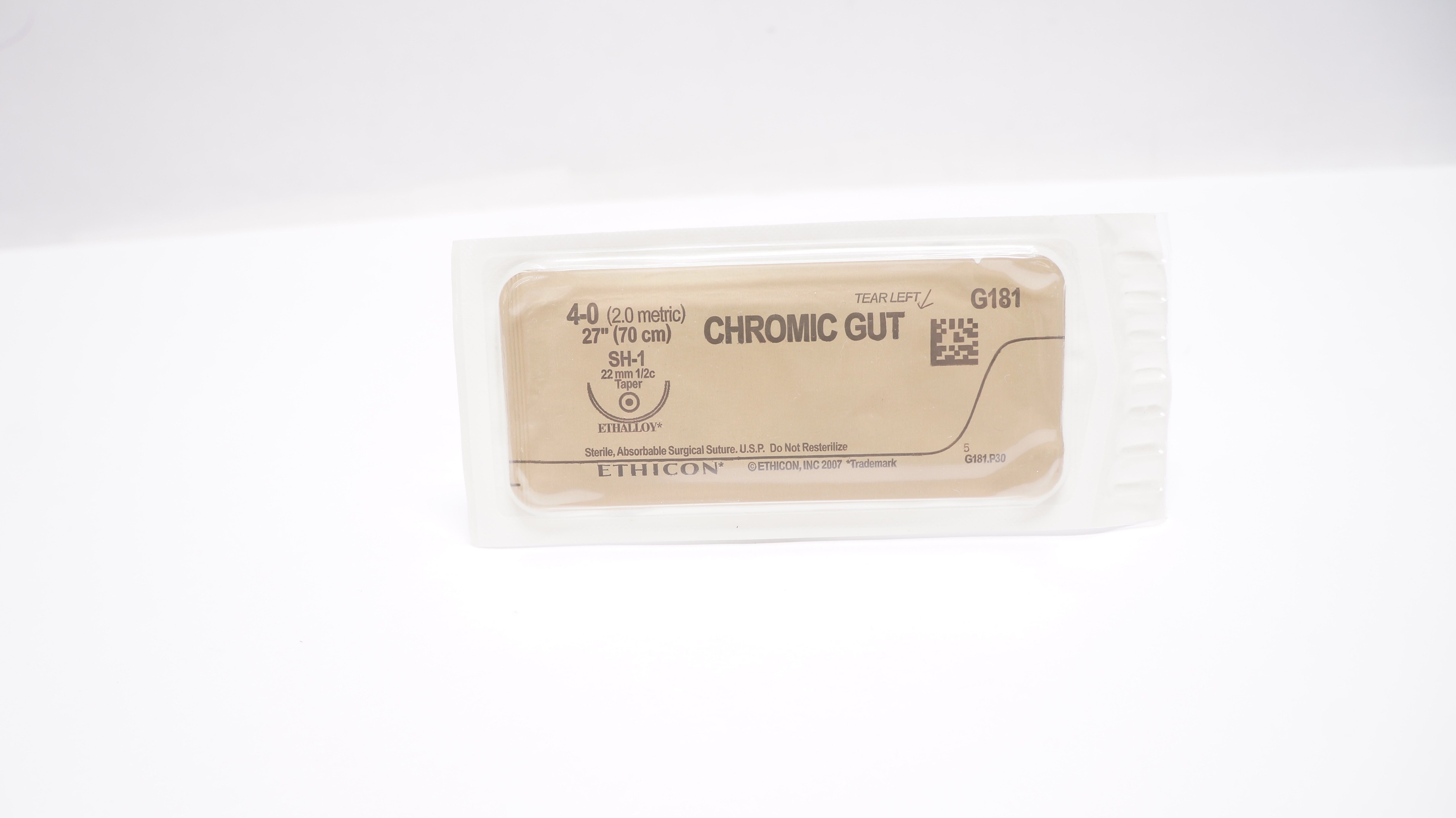 Ethicon G181 4-0 CHROMIC GUT Surgical Stre SH-1 22mm 1/2c Taper, 27inch (x)