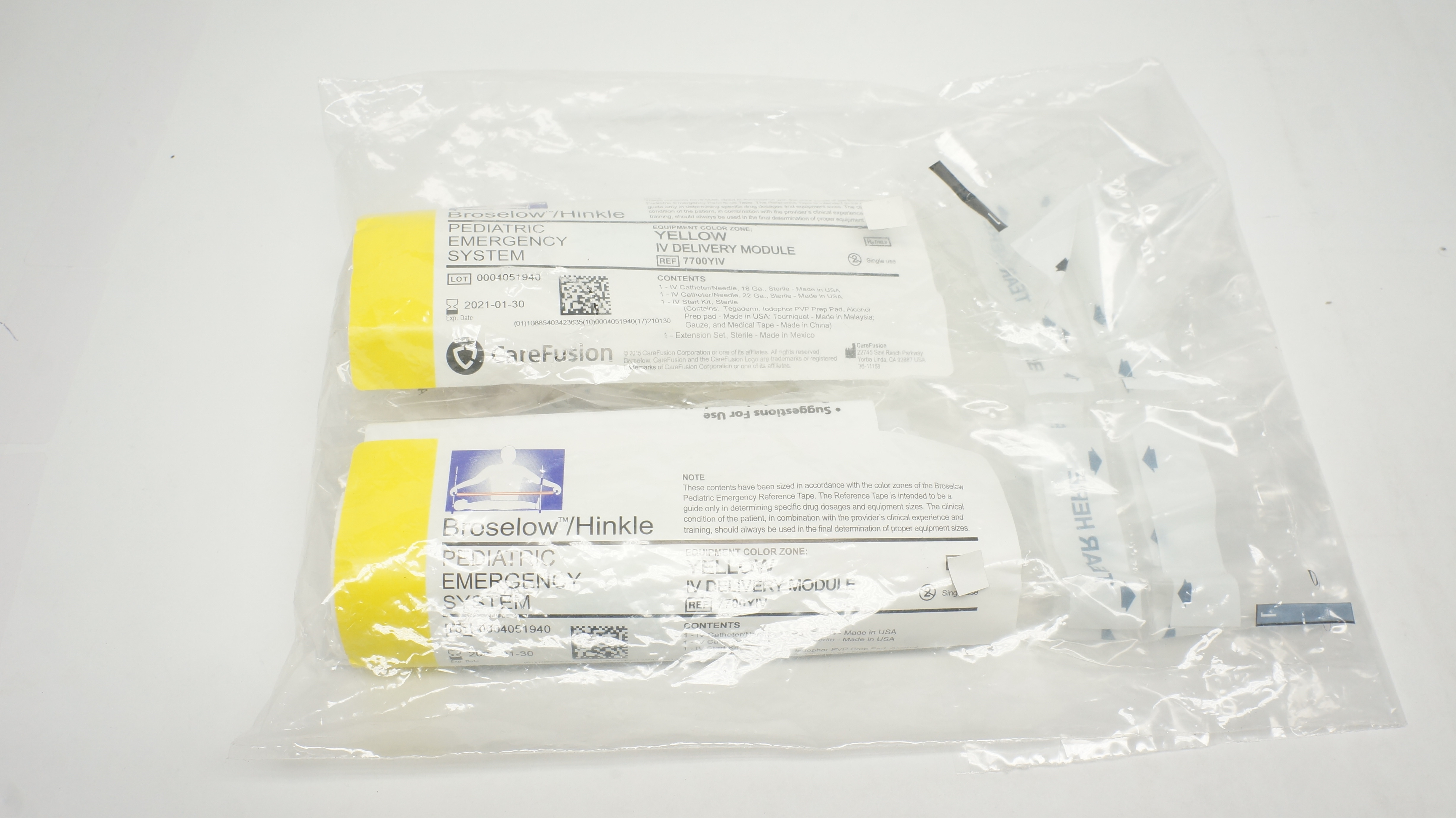 CareFusion 7700YIV Broselow/Hinkle Pediatric Emergency System (x) - Pack of 2