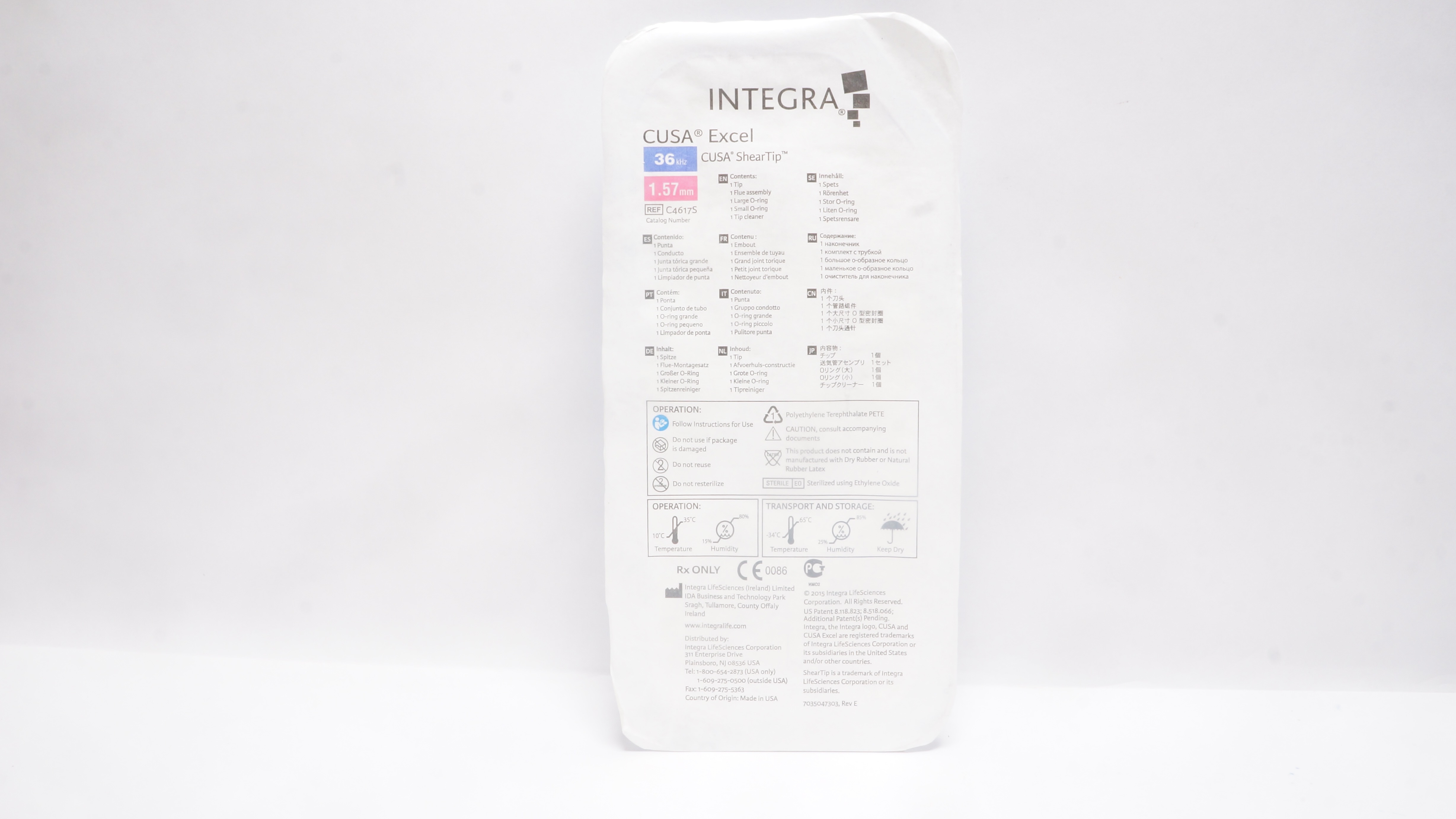 Integra C4617S Cusa Excel ShearTip 36kHz 1.57mm