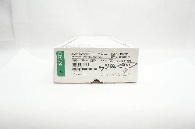 Bard MC2016 MAX-CORE Disposable Core Biopsy Instrument 20G x 16cm (x) - Box of 4