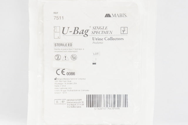 Briggs Medical 7511 MABIS U-Bag Single Specimen Urine Collectors Pediatric