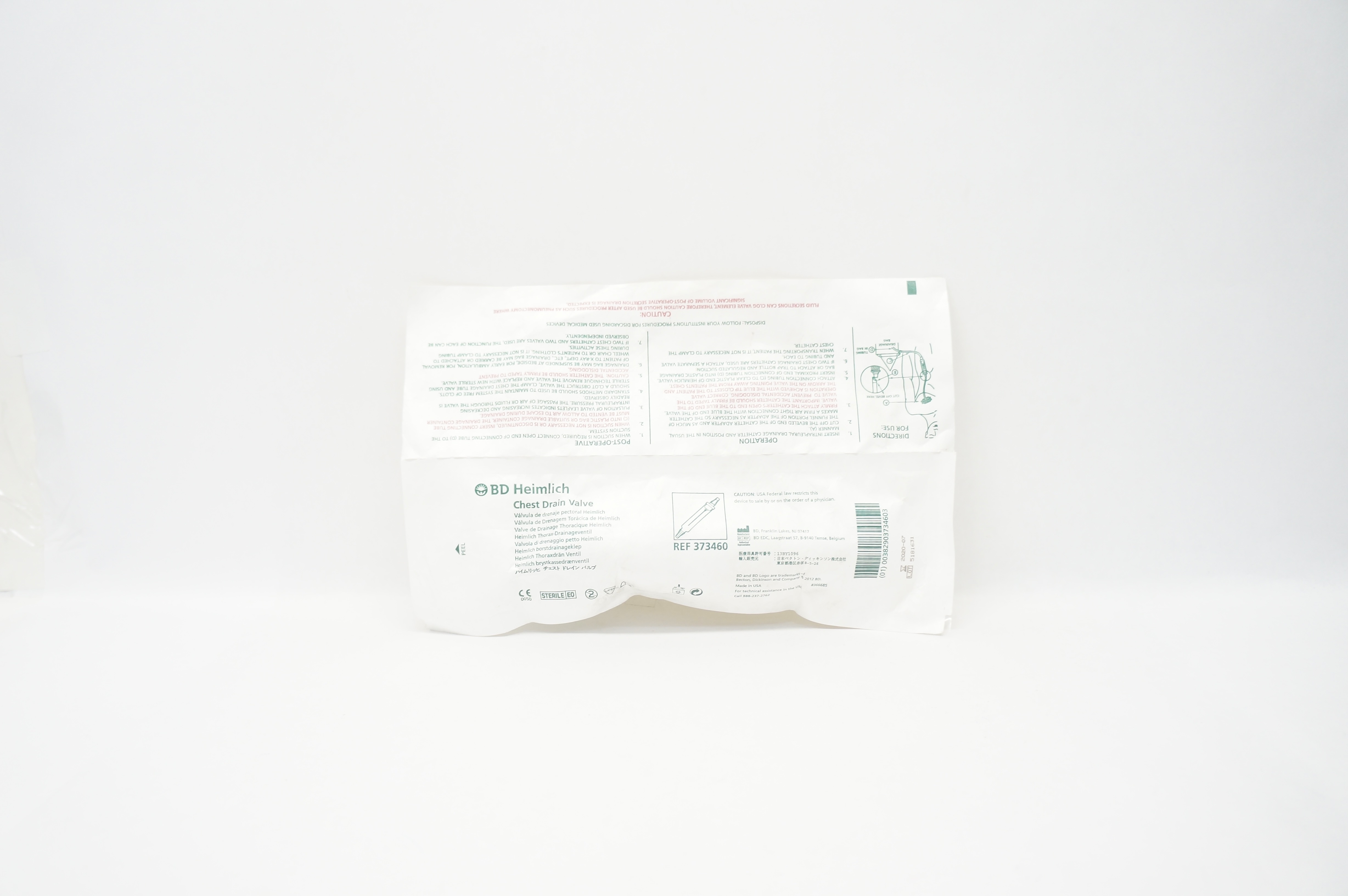 BD 373460 Heimlich Chest Drain Valve (x)