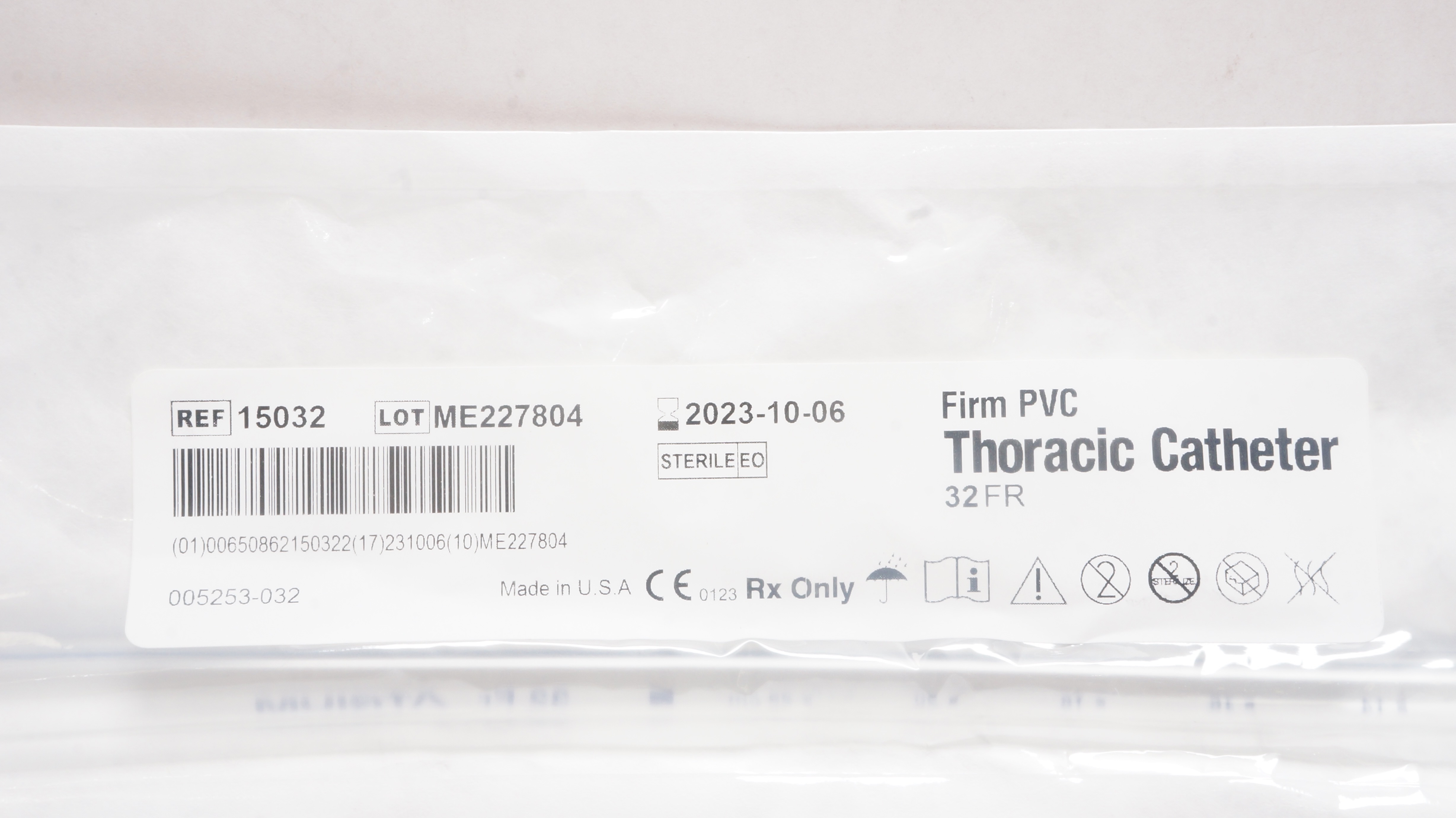 Atrium 15032 Firm PVC Thoracic Cath. Sterile 32 Fr. (x)