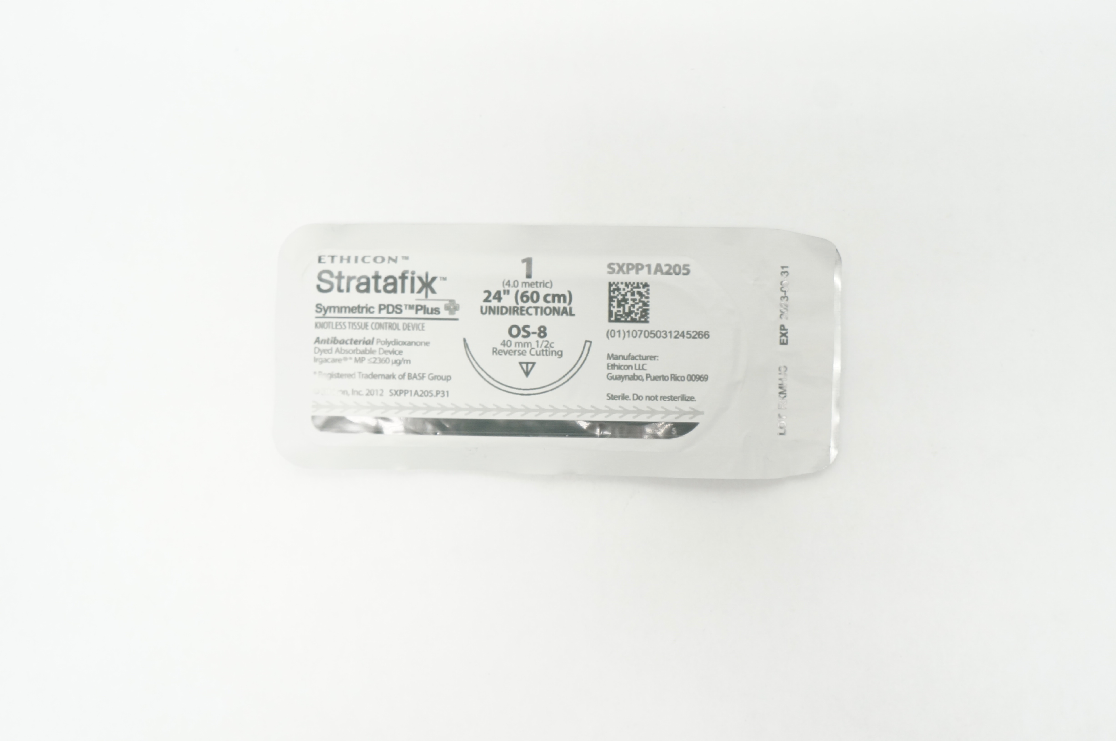 Ethicon SXPP1A205 1 Stratafix OS-8 40mm 1/2c Reverse Cutting 24inch