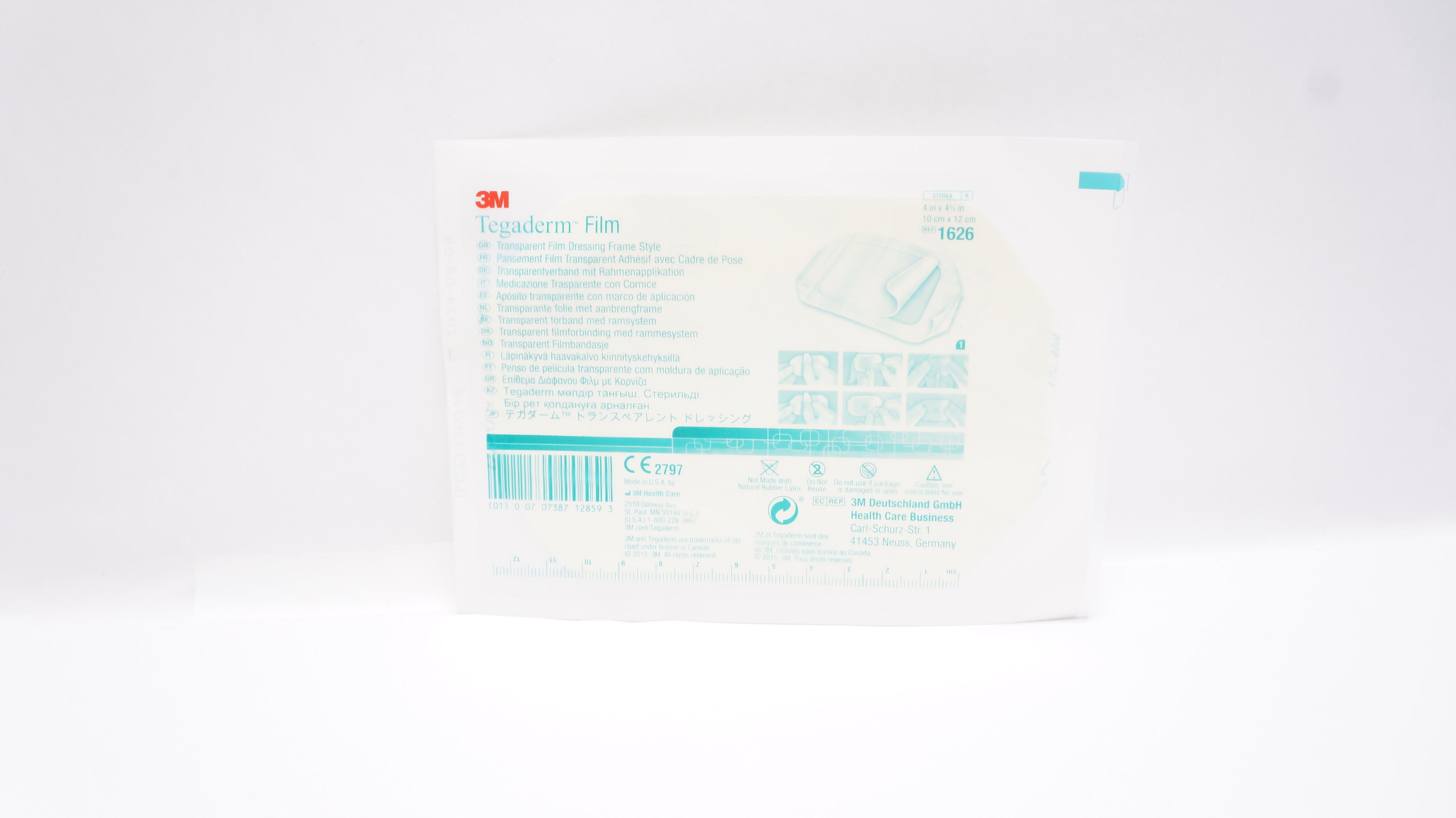 3M 1626 Tegaderm Transparent Film Dressing Frame Style 4 x 4-3/4inch (x)