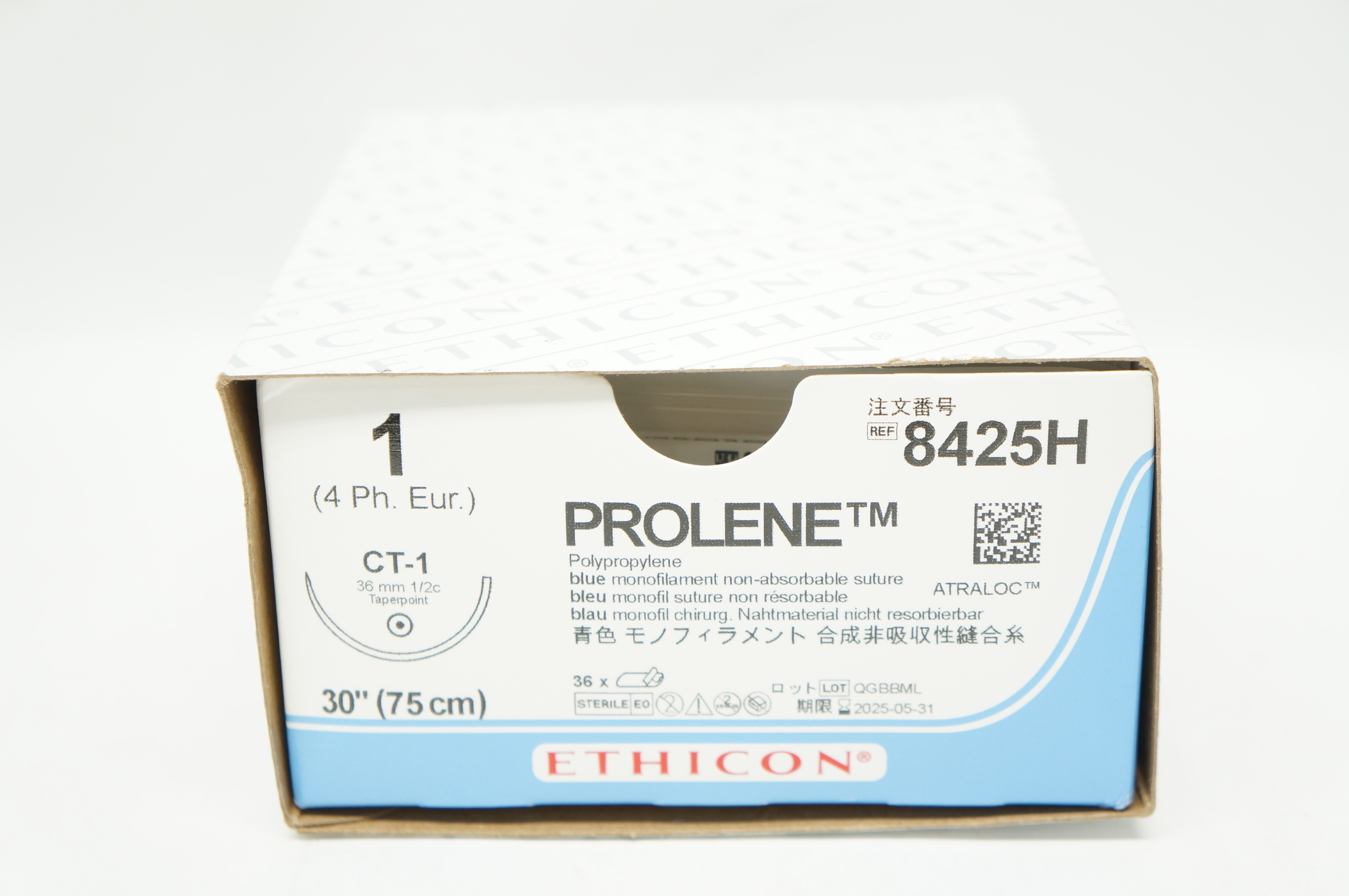 Ethicon 8425H 1 Prolene Stre CT 1 36mm 1 2c Taper 30 Inch Box Of 36 ethicon-8425h-1-prolene-stre-ct-1-36mm-1-2c-taper-30-inch-box-of-36