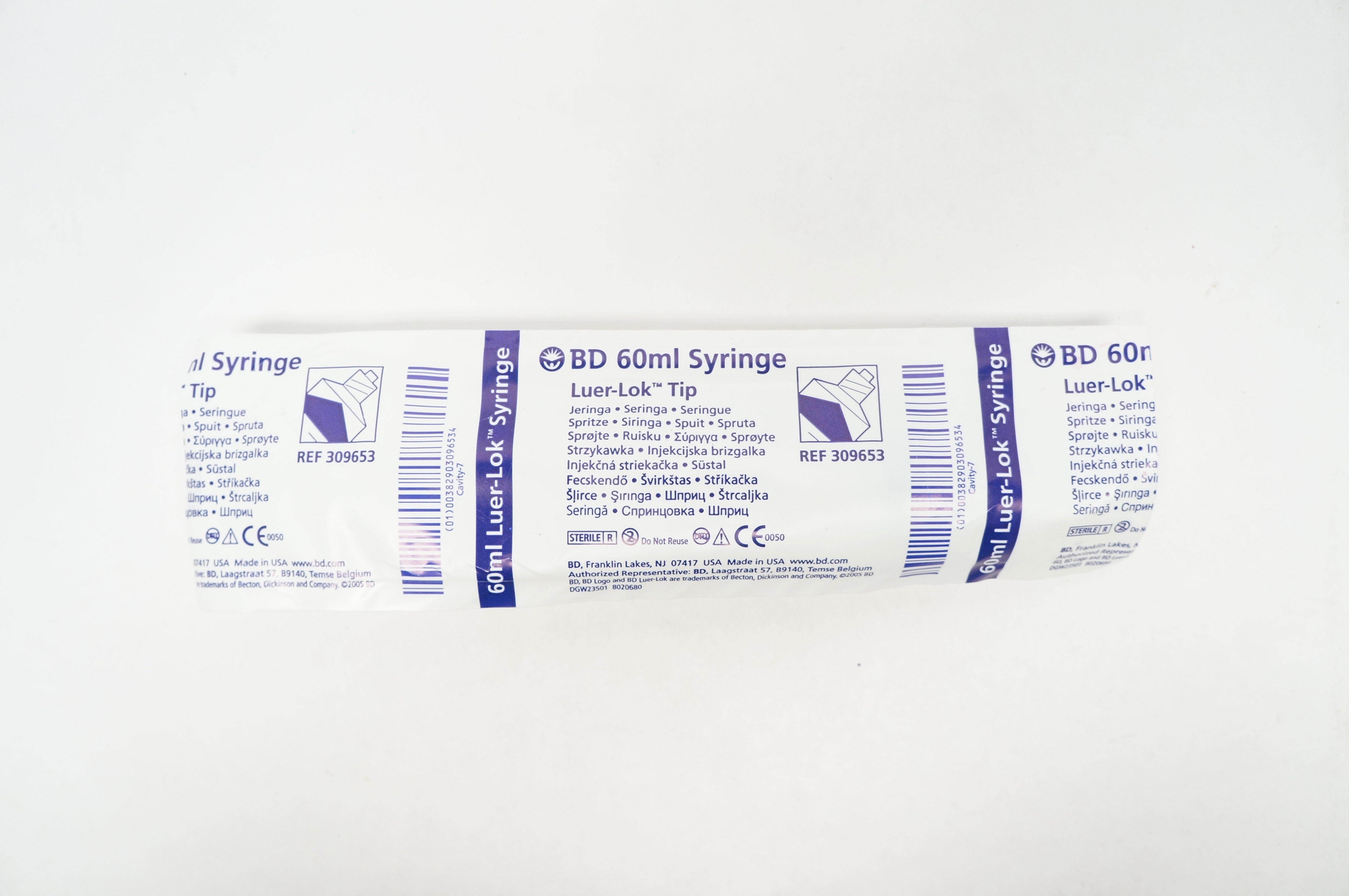 BD 309653 60ml Syringe Luer-Lok Tip (x)