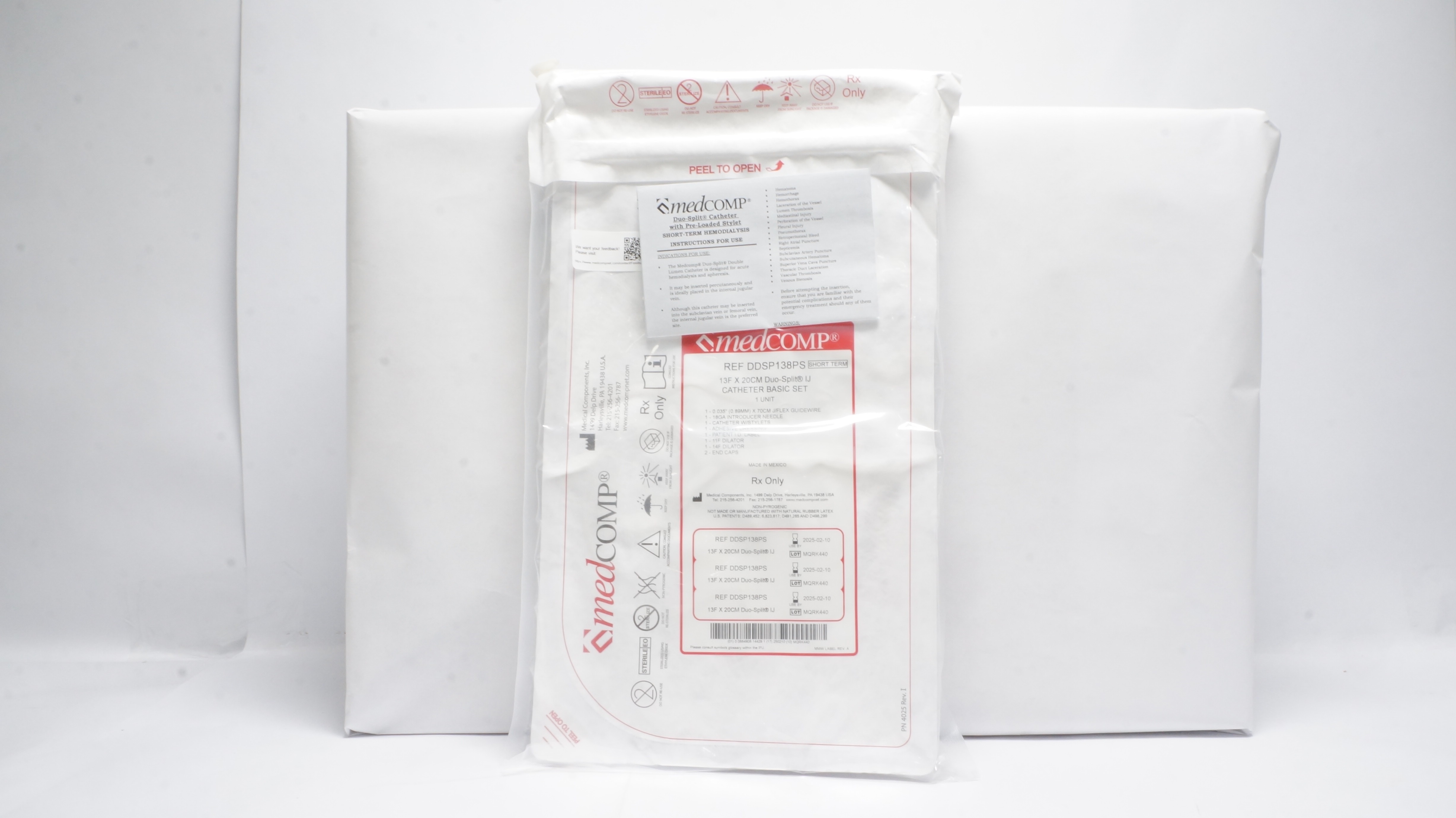 MedComp DDSP138PS Catheter Basic Set 13F x 20cm Duo-Split IJ (x)