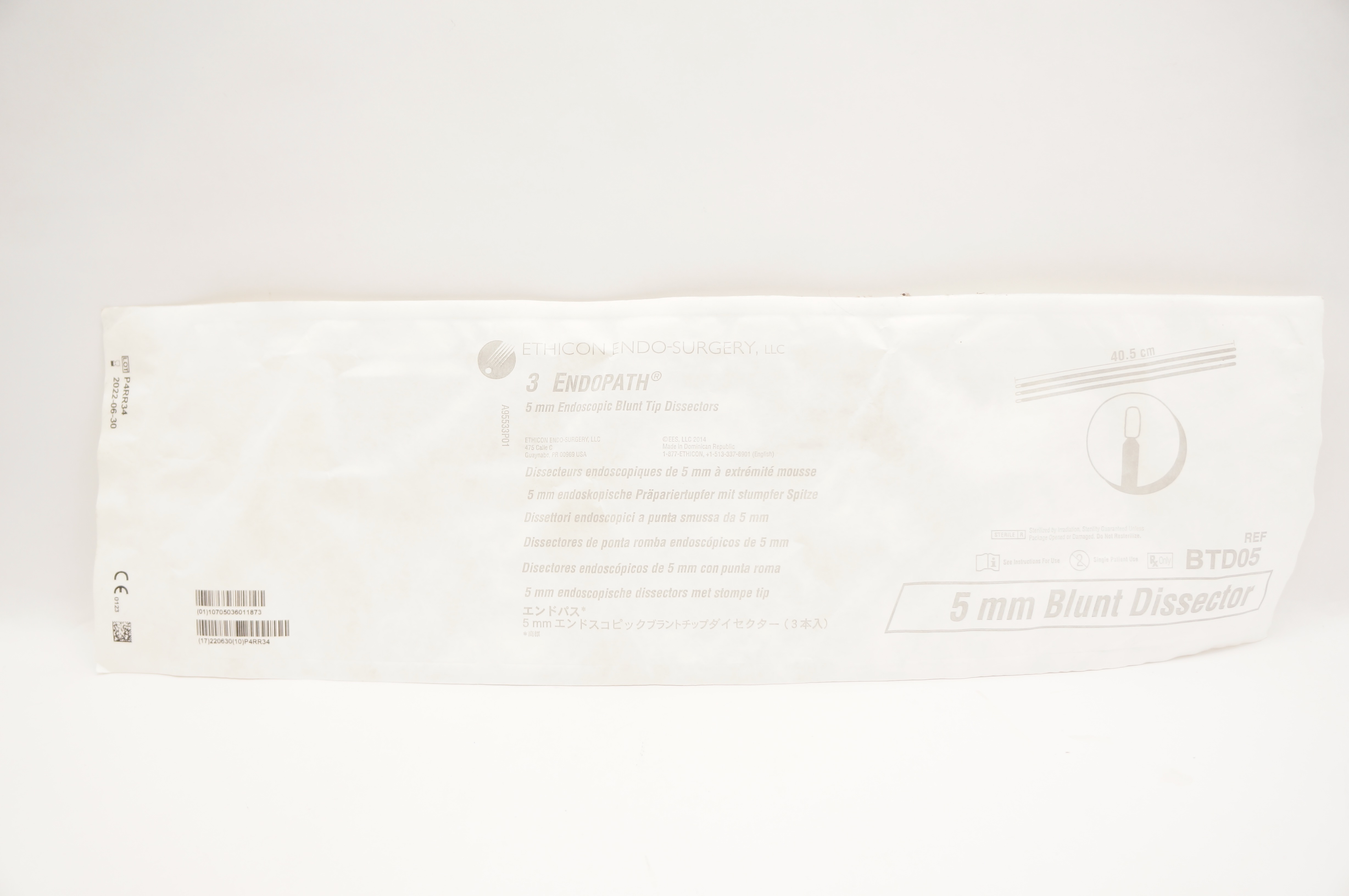 Ethicon BTD05 Endopath Endoscopic Blunt Tip Dissectors 5mm (x) - Pack of 3
