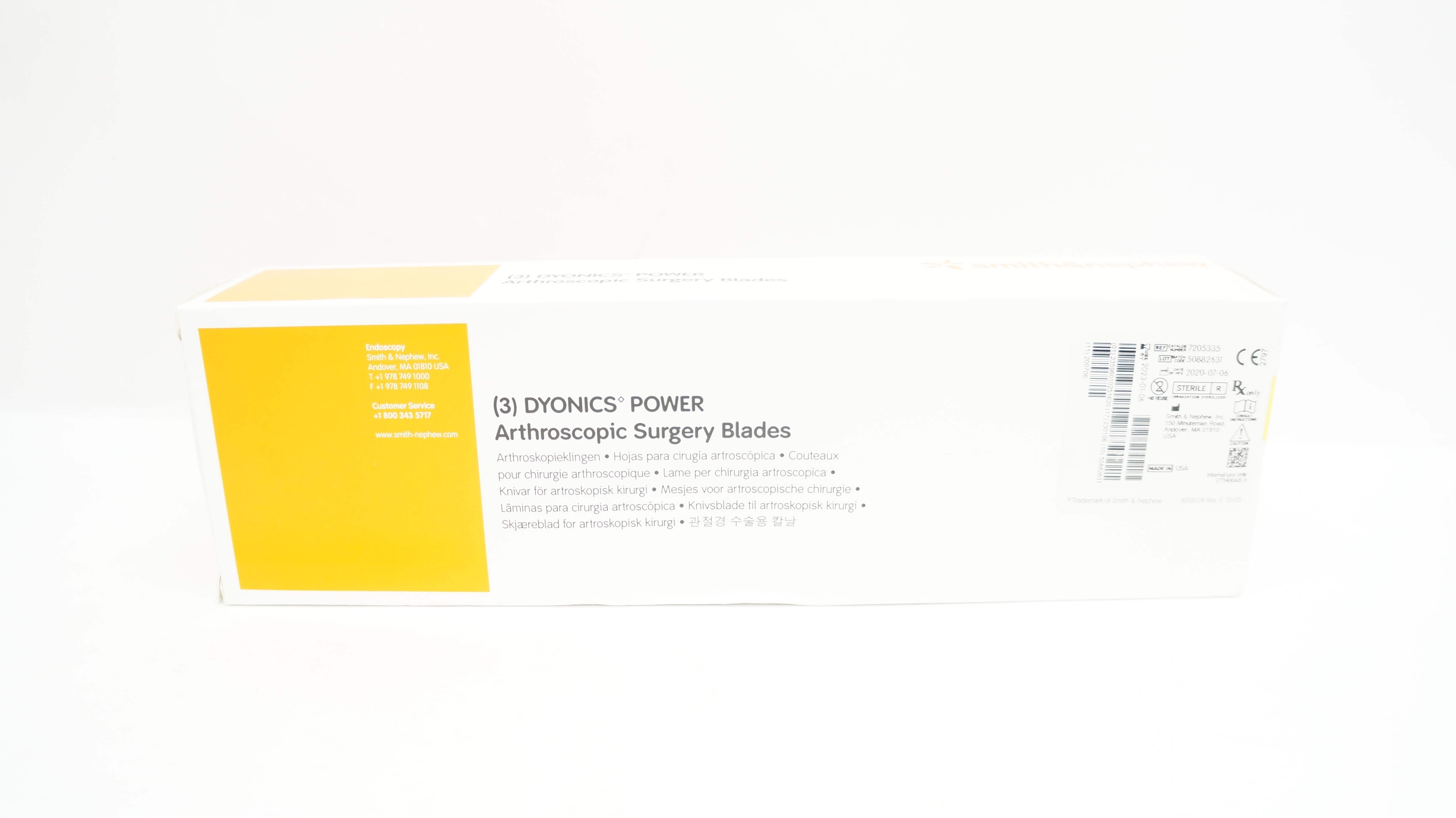 Smith&Nephew 7205335 Dyonics Arthroscopic Surgical Blade Curved (x) - Box of 3