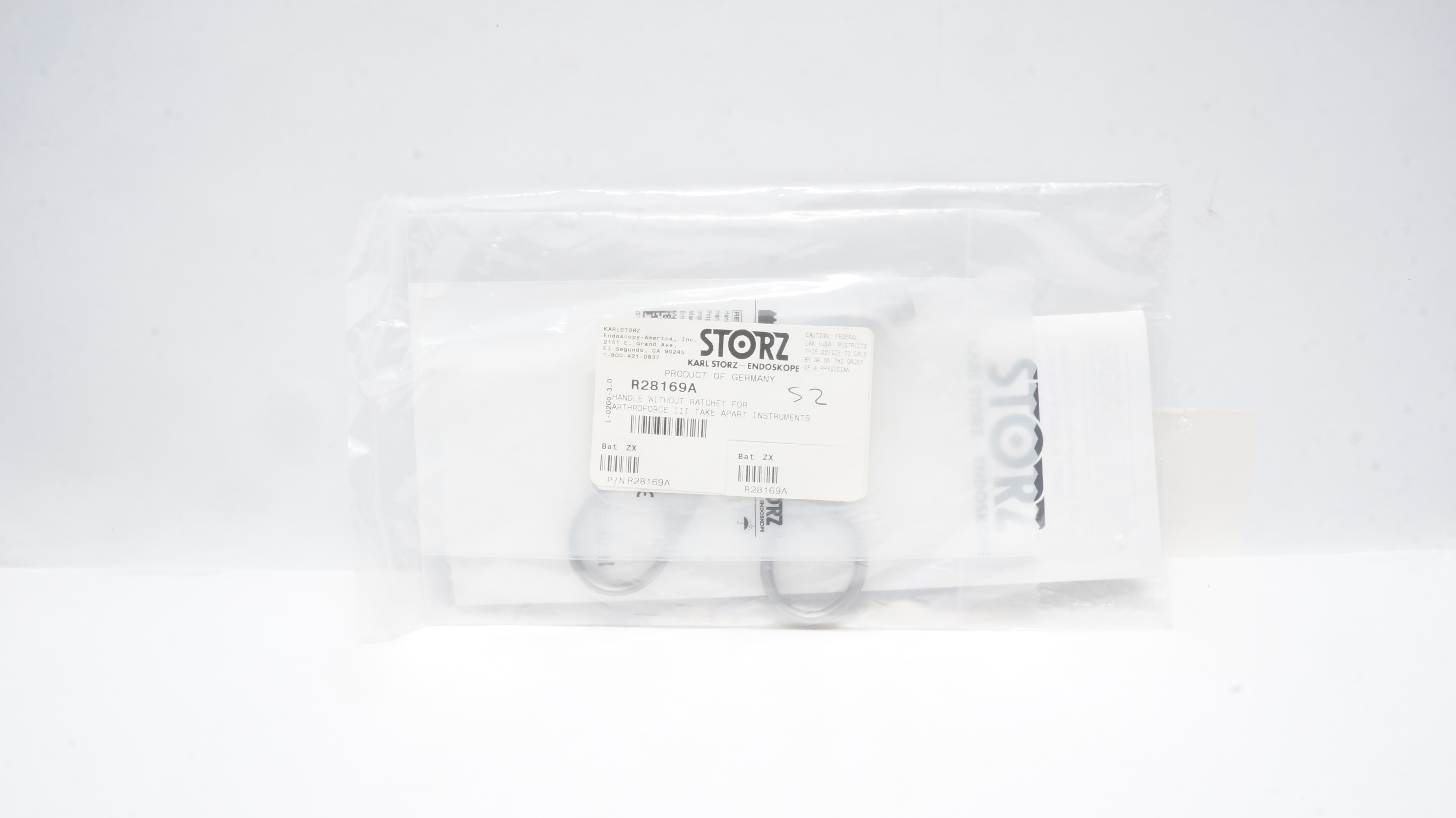Karl Storz R28169A Handle Without Ratchet For Arthroforce III
