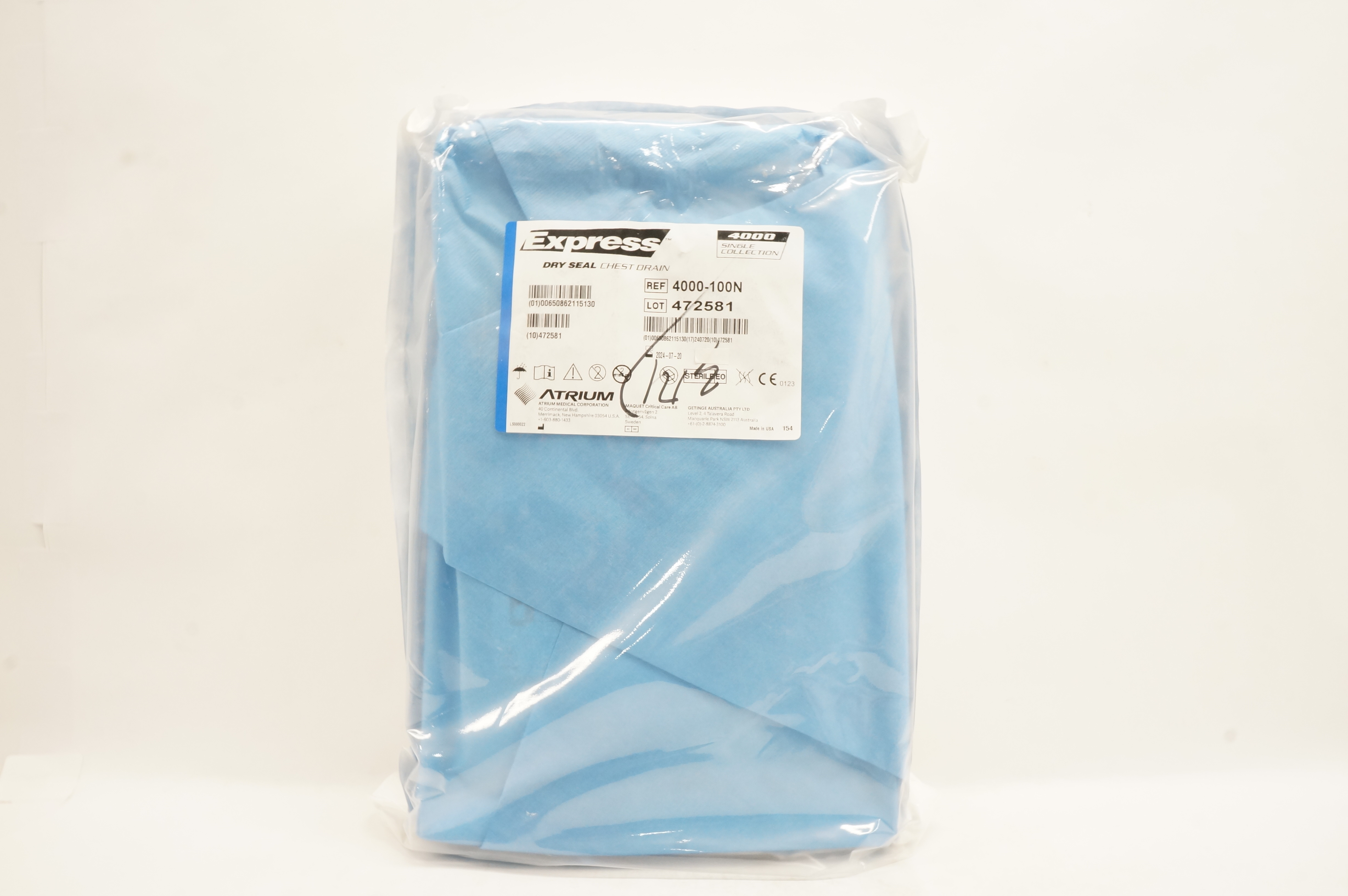 Atrium 4000-100N Express 4000 Single Collection Dry Seal Chest Drain
