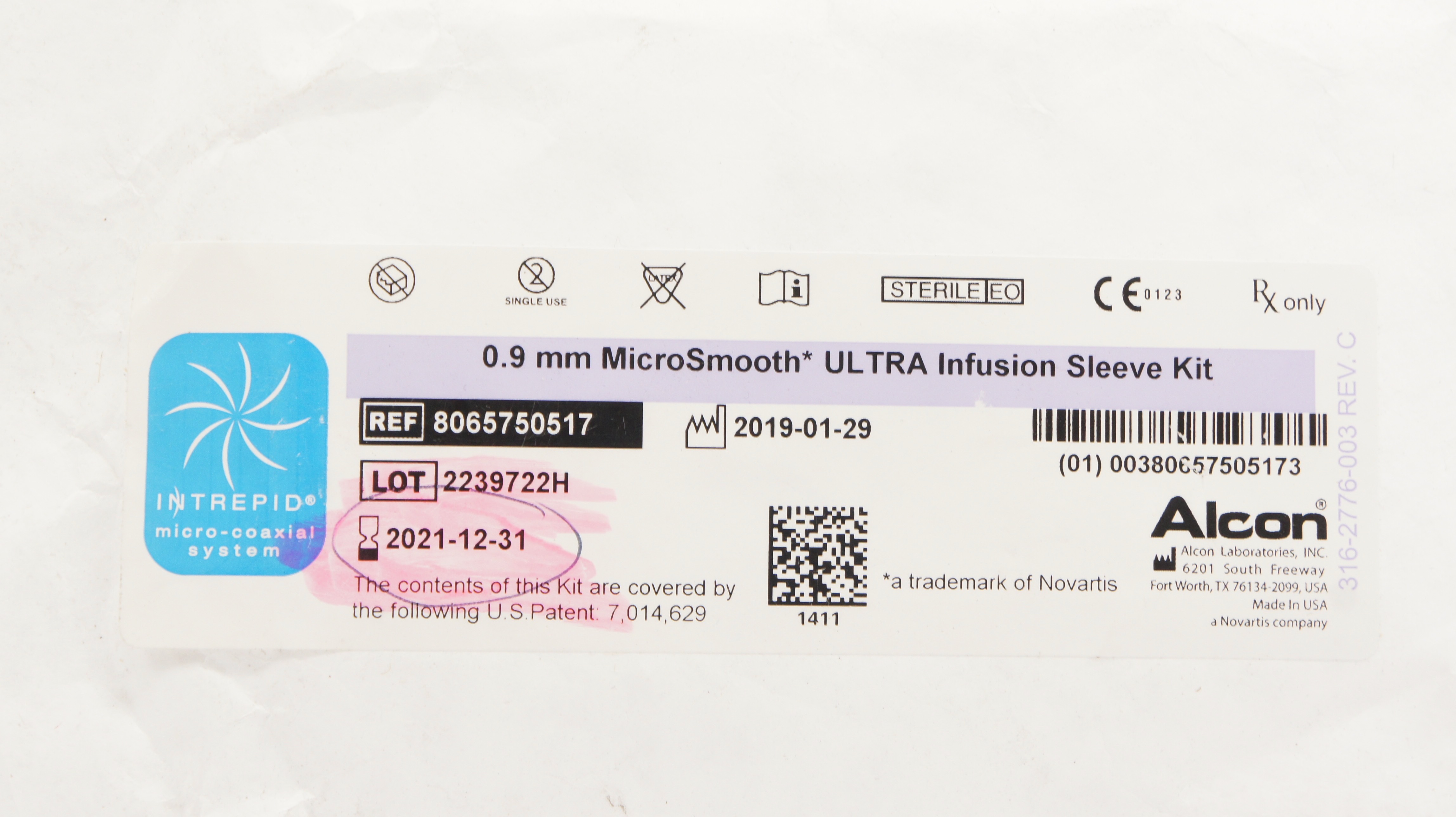 Alcon 8065750517 MicroSmooth ULTRA Infusion Sleeve Kit 0.9mm (x)