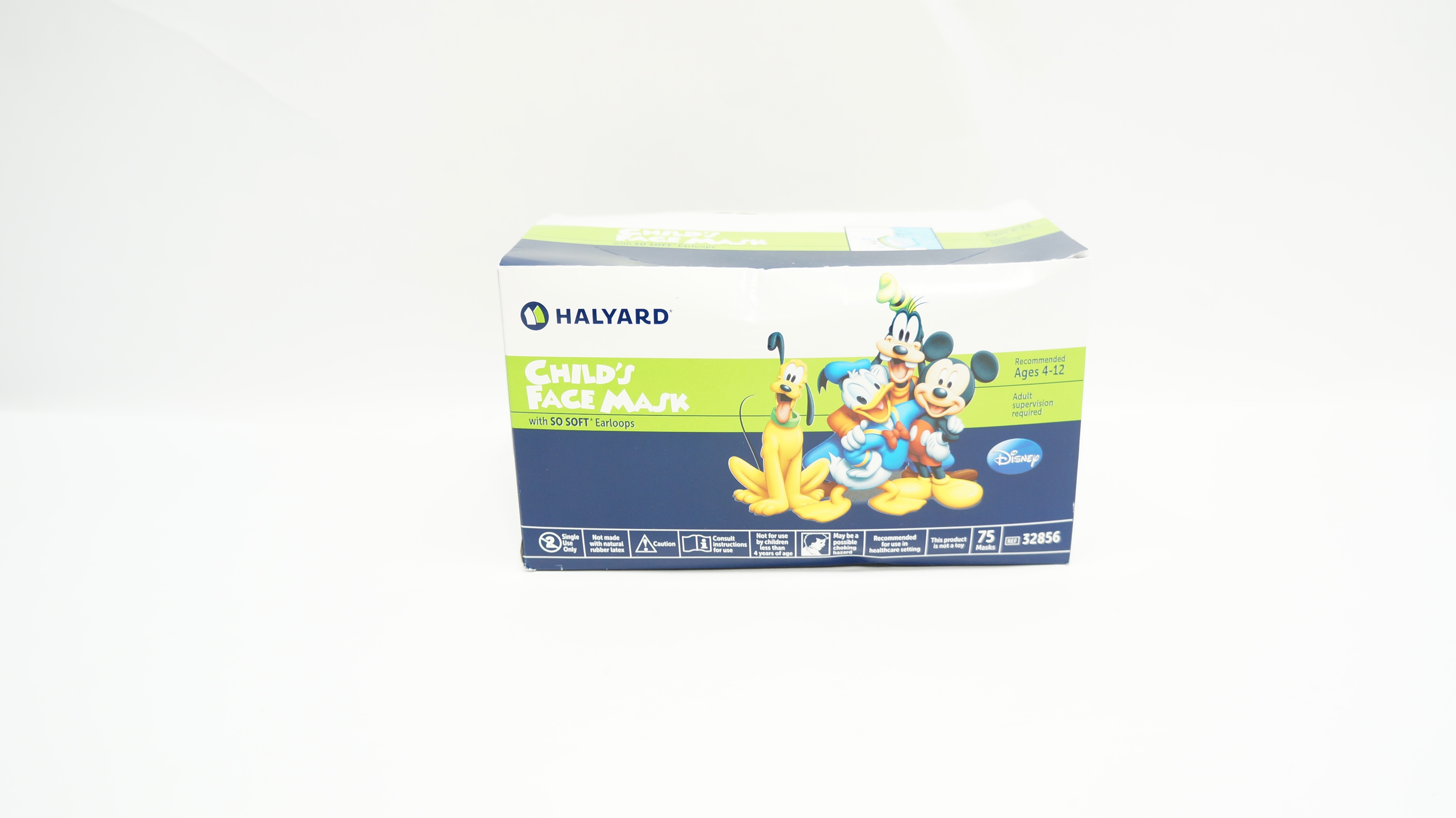 Halyard 32856 Childs Face Mask w/So Soft Earloops, Ages 4-12 - Box of 75