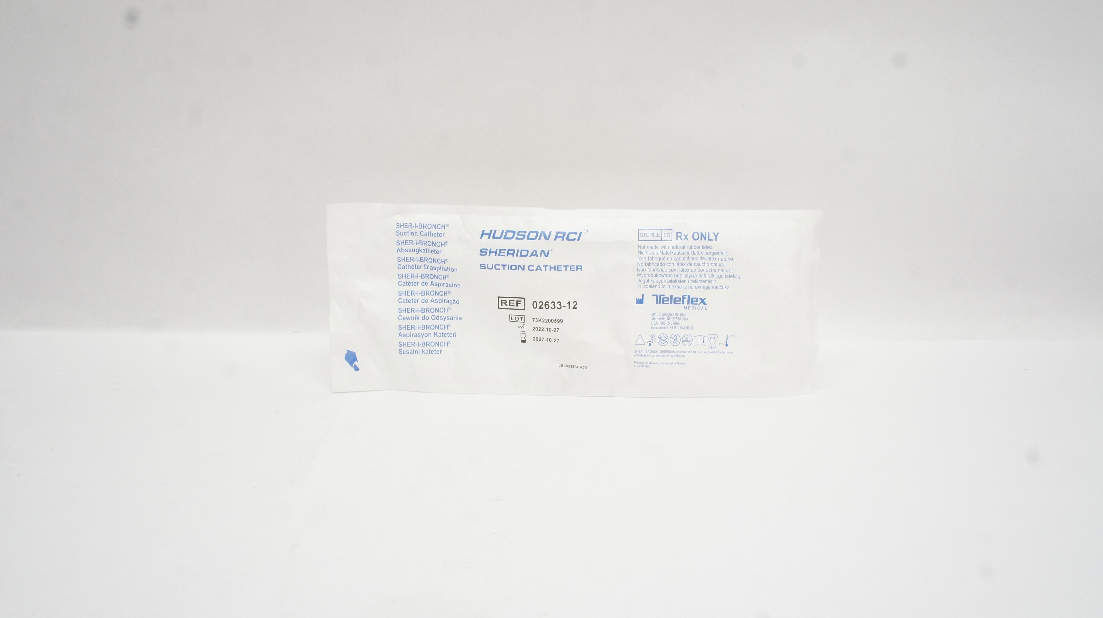 Teleflex 02633-12 Hudson RCI Sher-I-Bronch Suction Cath.