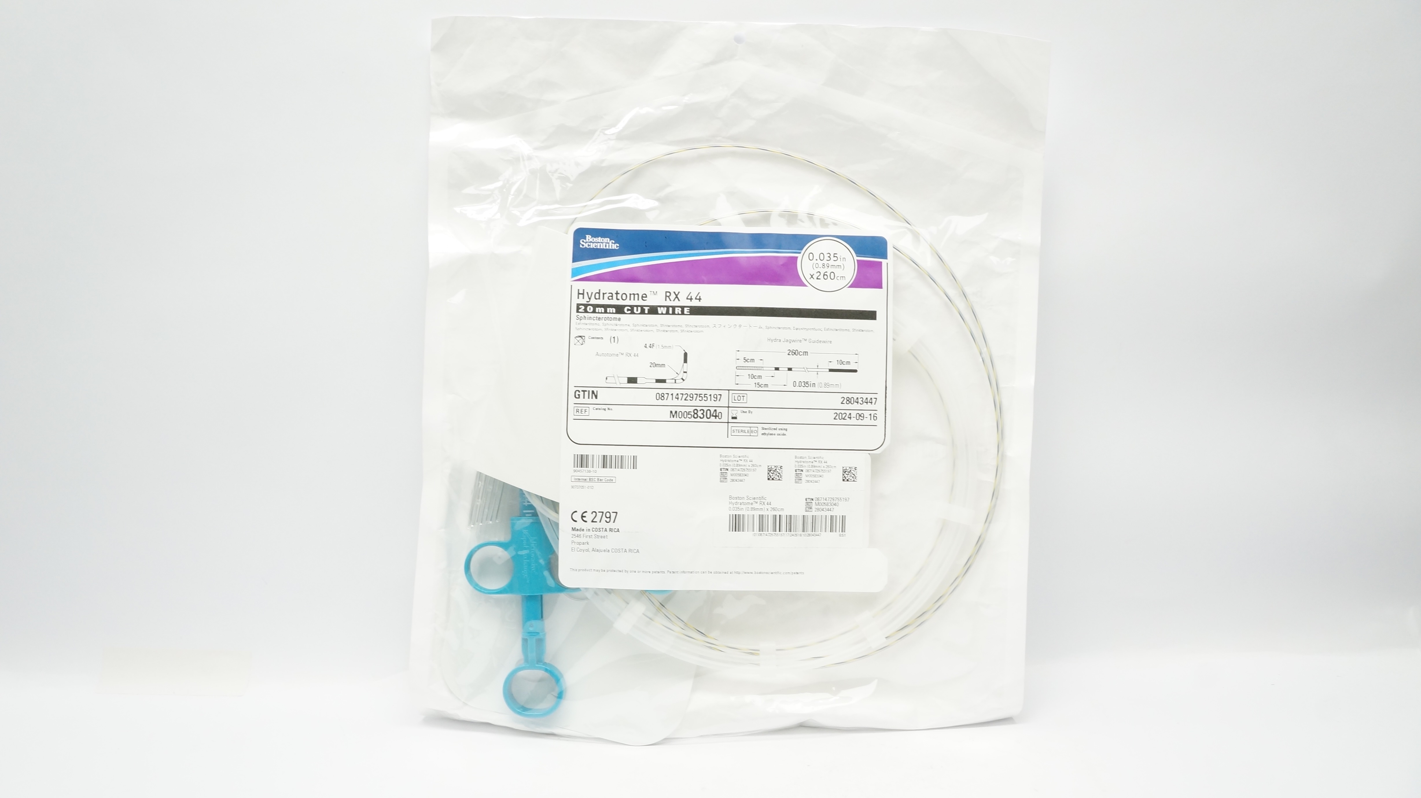 Boston Scientific M00583040 Hydratome RX 44 20mm Cut Wire Sphincterotome (x)