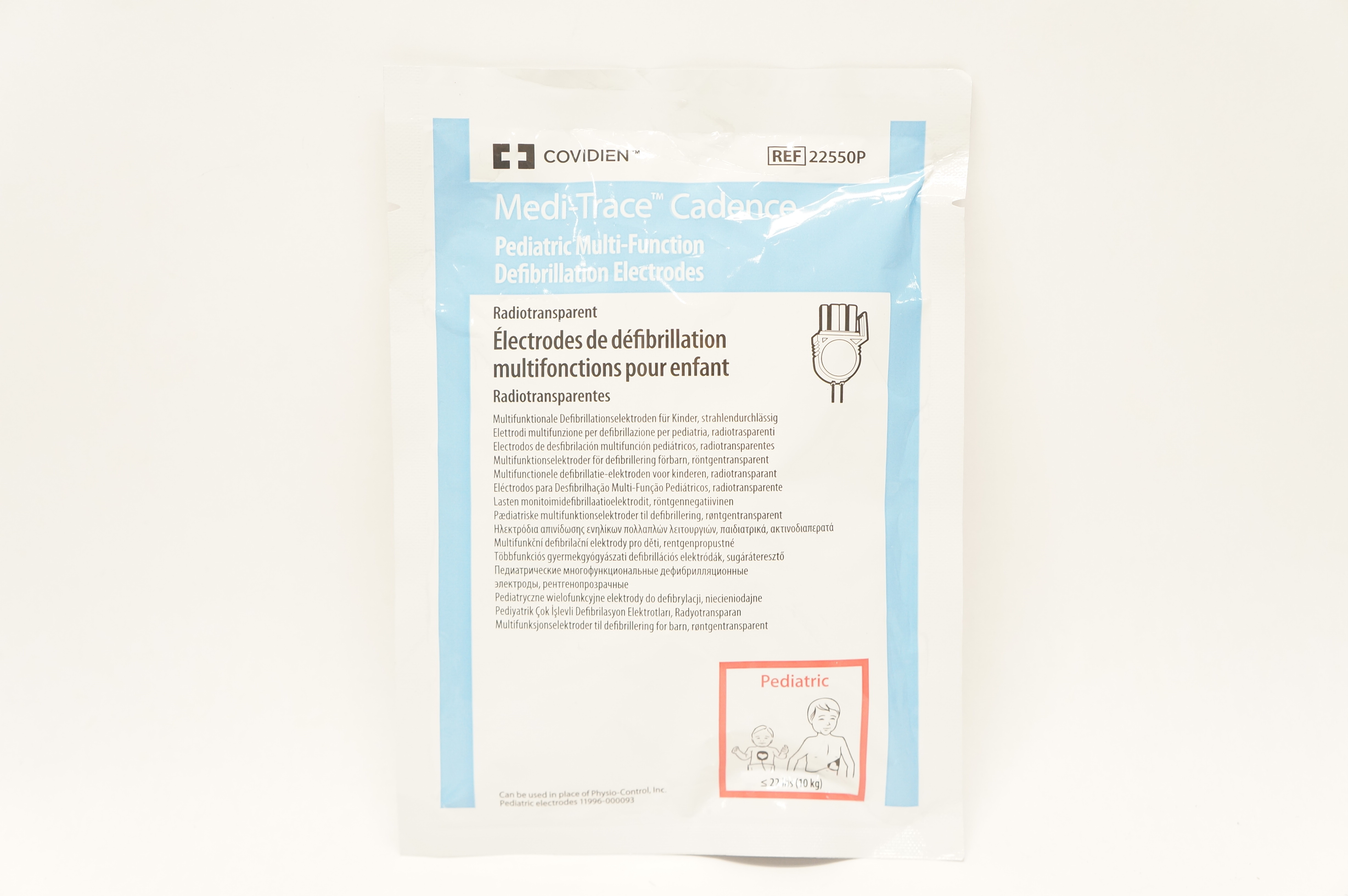 Covidien 22550P Medi-Trace Cadence Pediatric Defibrillation Electrodes ≤22lbs