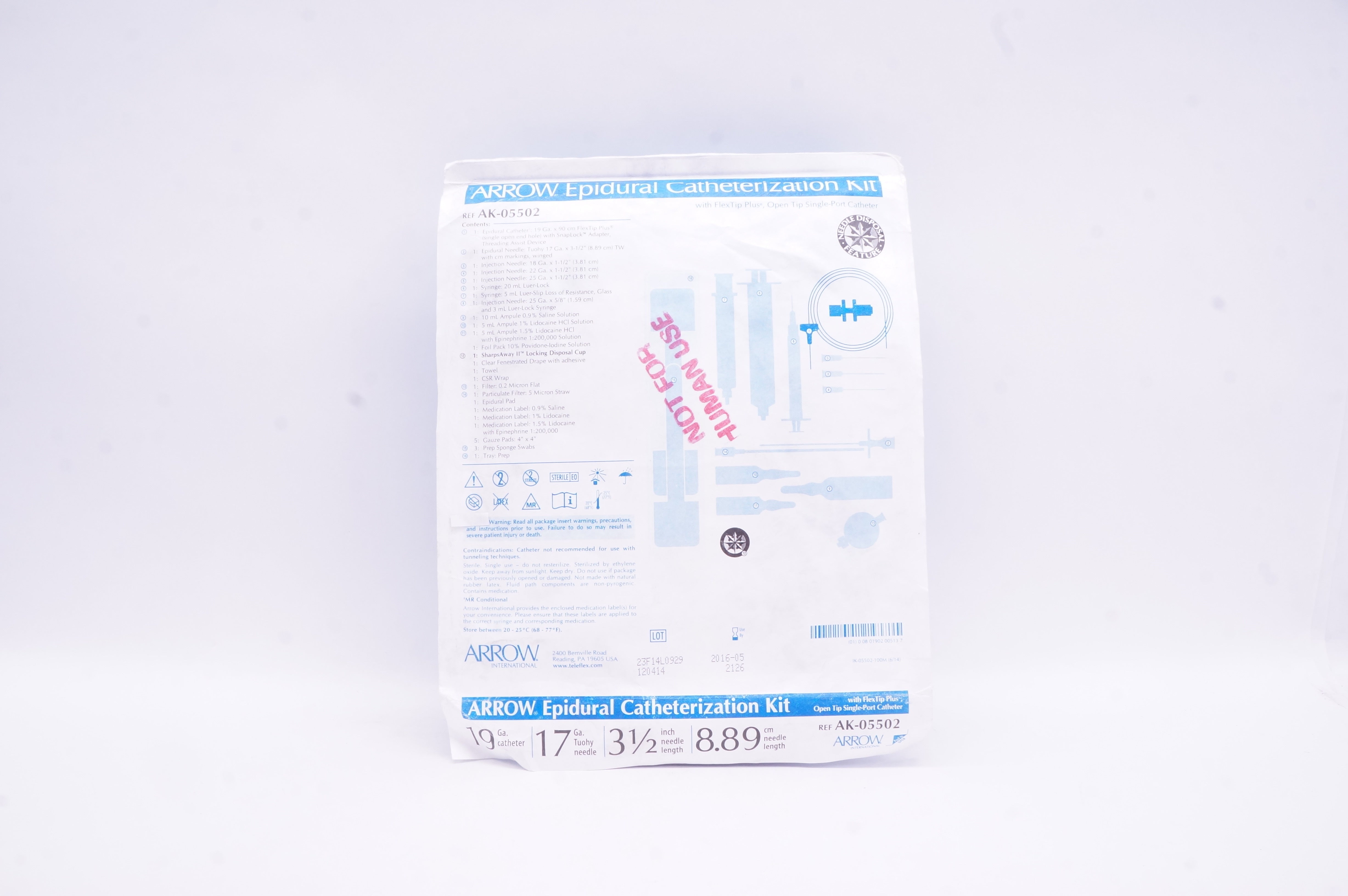 Arrow AK-05502 Epidural Cath. Kit 19Ga (x)