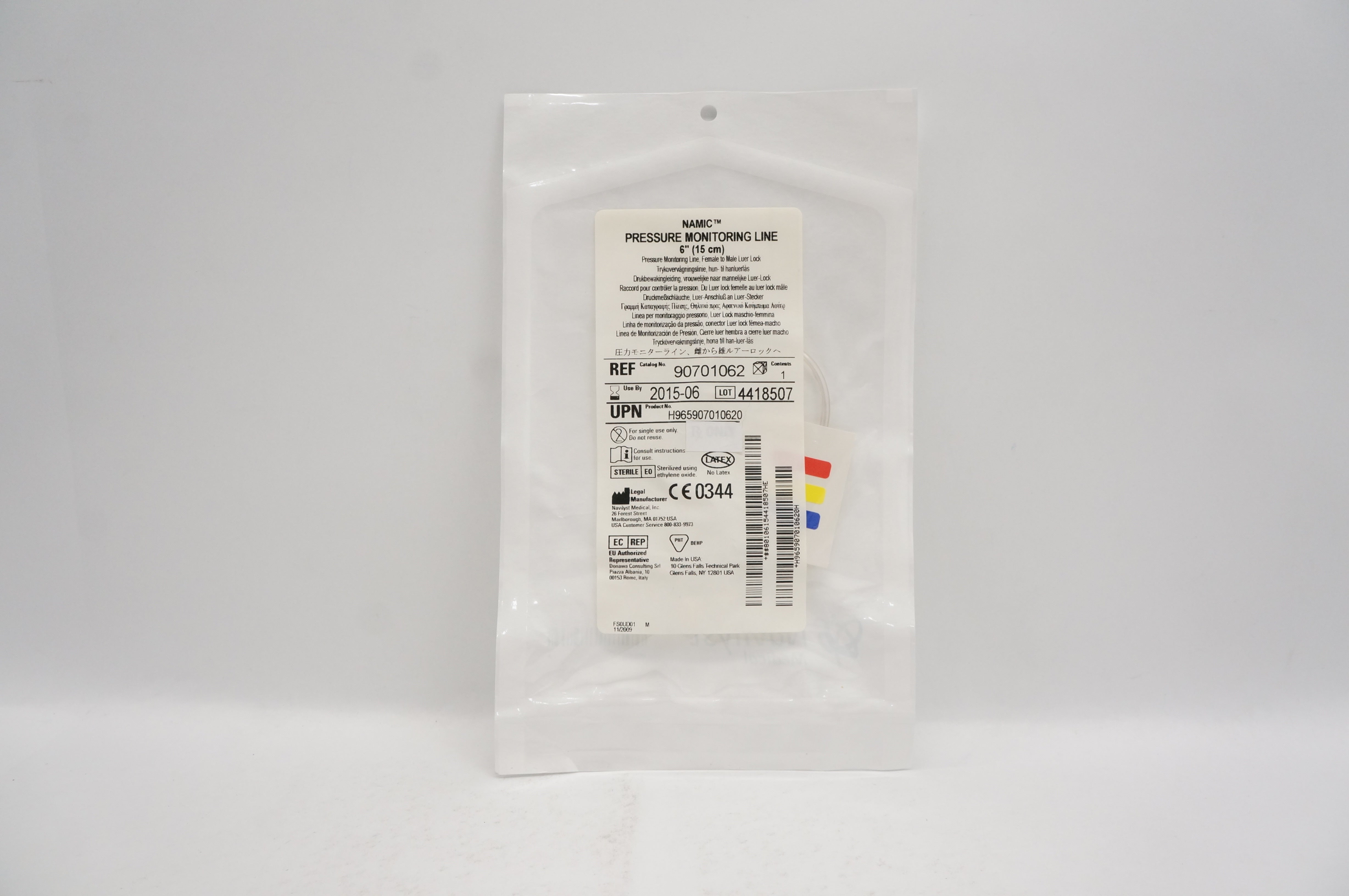 Navilyst Medical 90701062 Namic Pressure Monitoring Line 6inch (x)