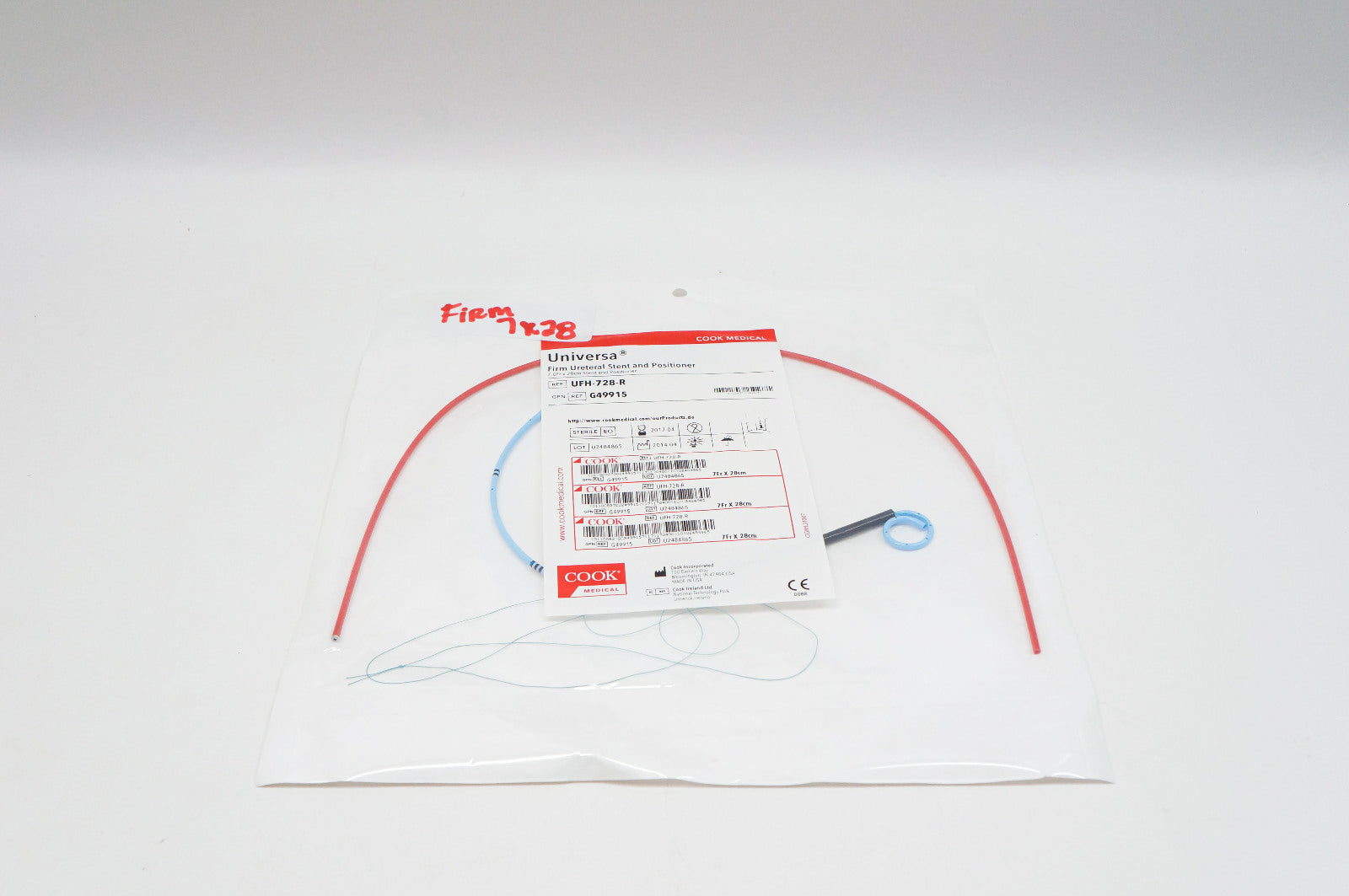 Cook Medical UFH-728-R Universa Firm Ureteral Stnt 7Fr x 28cm (x)