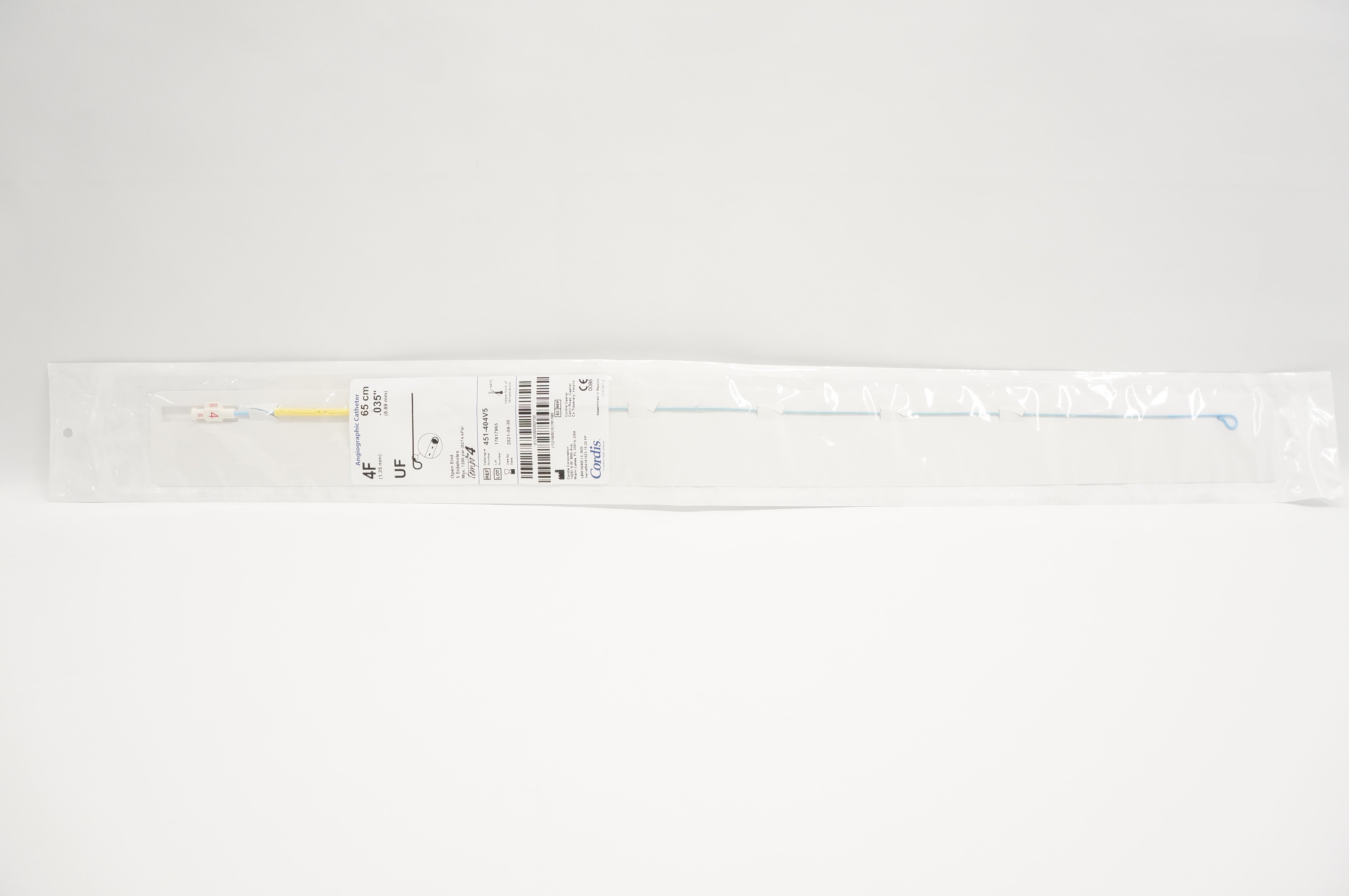 Cordis 451-404V5 Angiographic Catheter 4F .035inch 65cm (x)