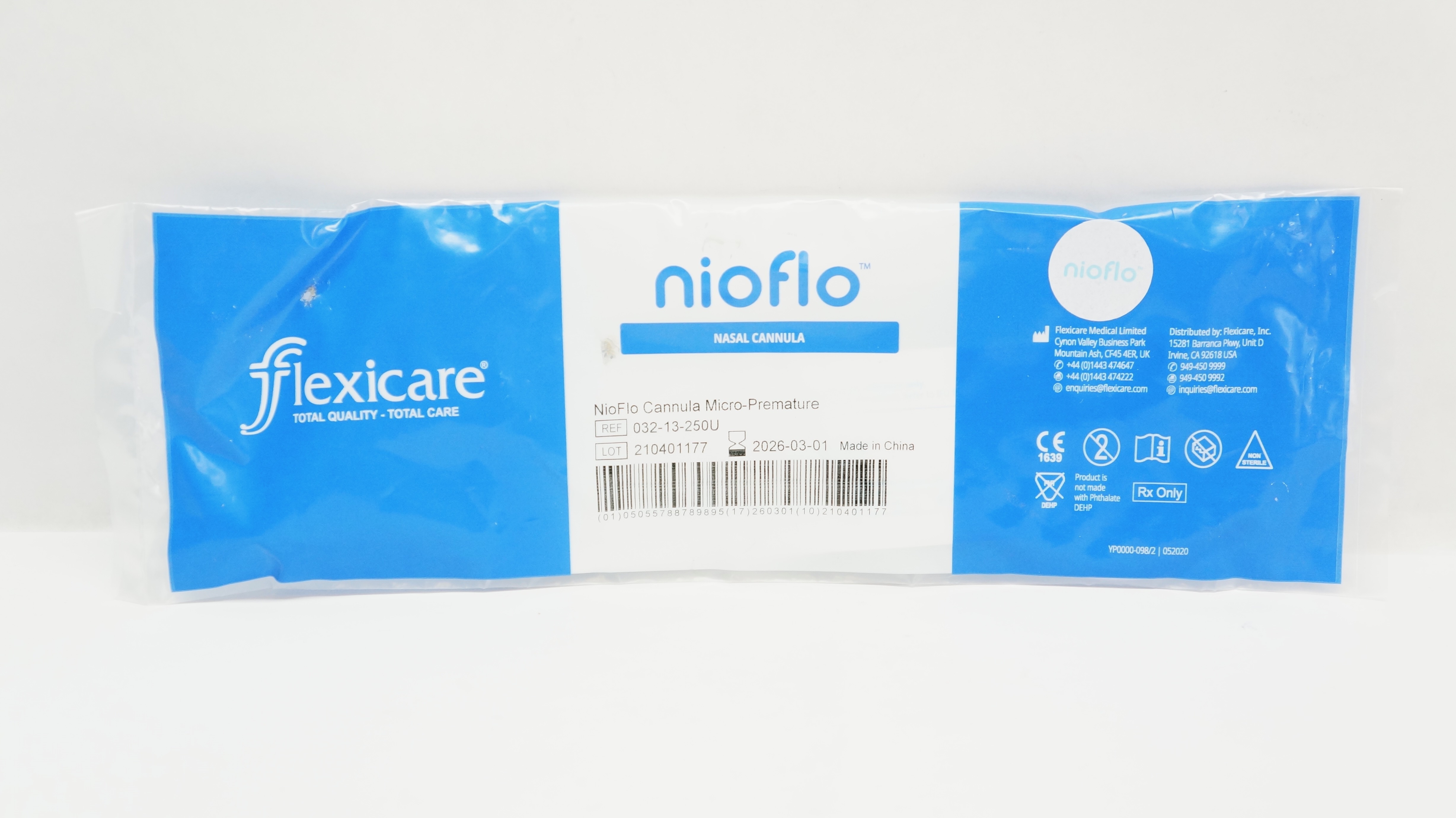 Flexicare 032-13-250U NioFlo Nasal Cannula Micro-Premature