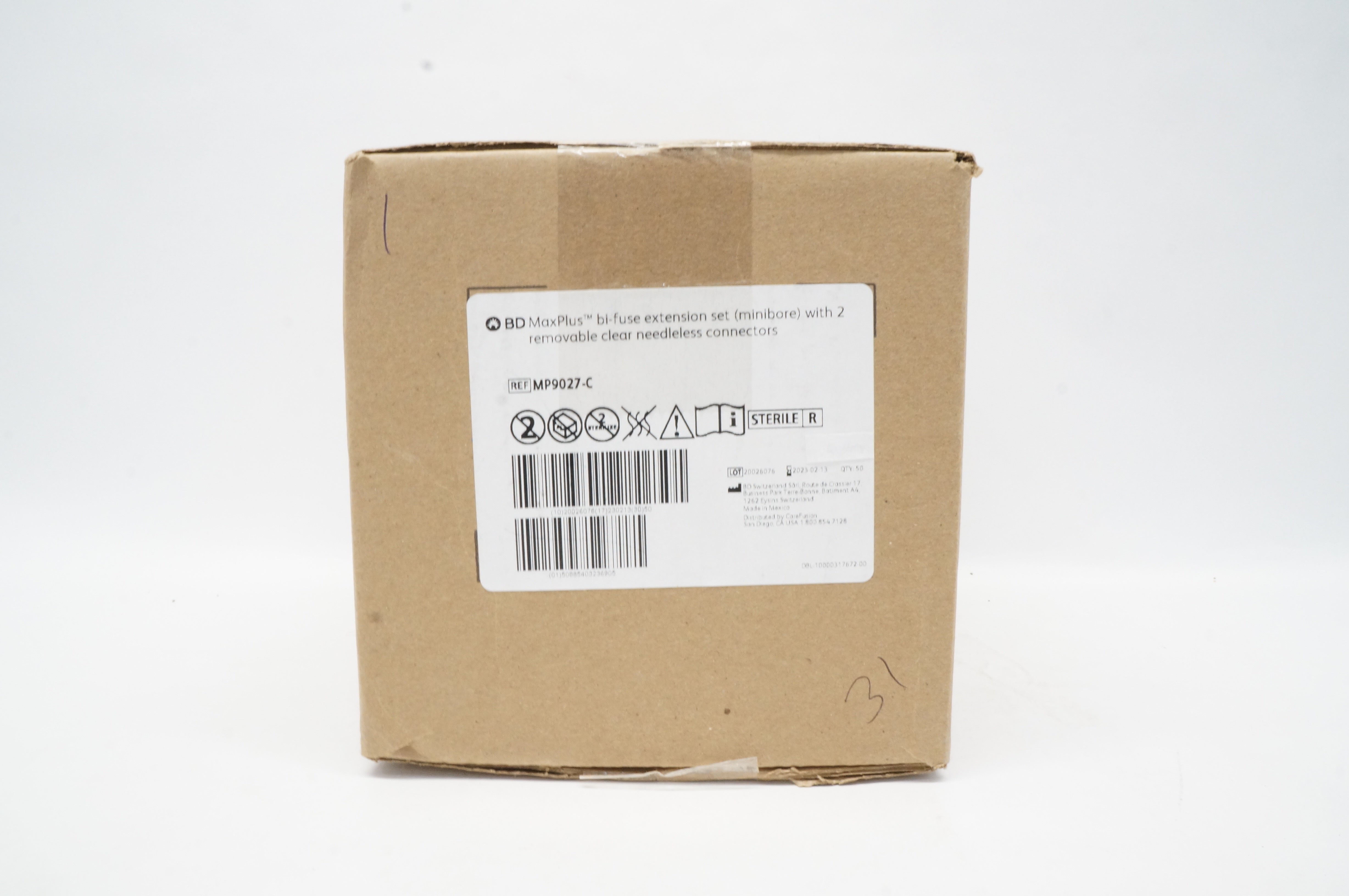 BD MP9027-C MaxPlus Bi-Fuse Extension Set W/2 Removable Connectors - Box of 50