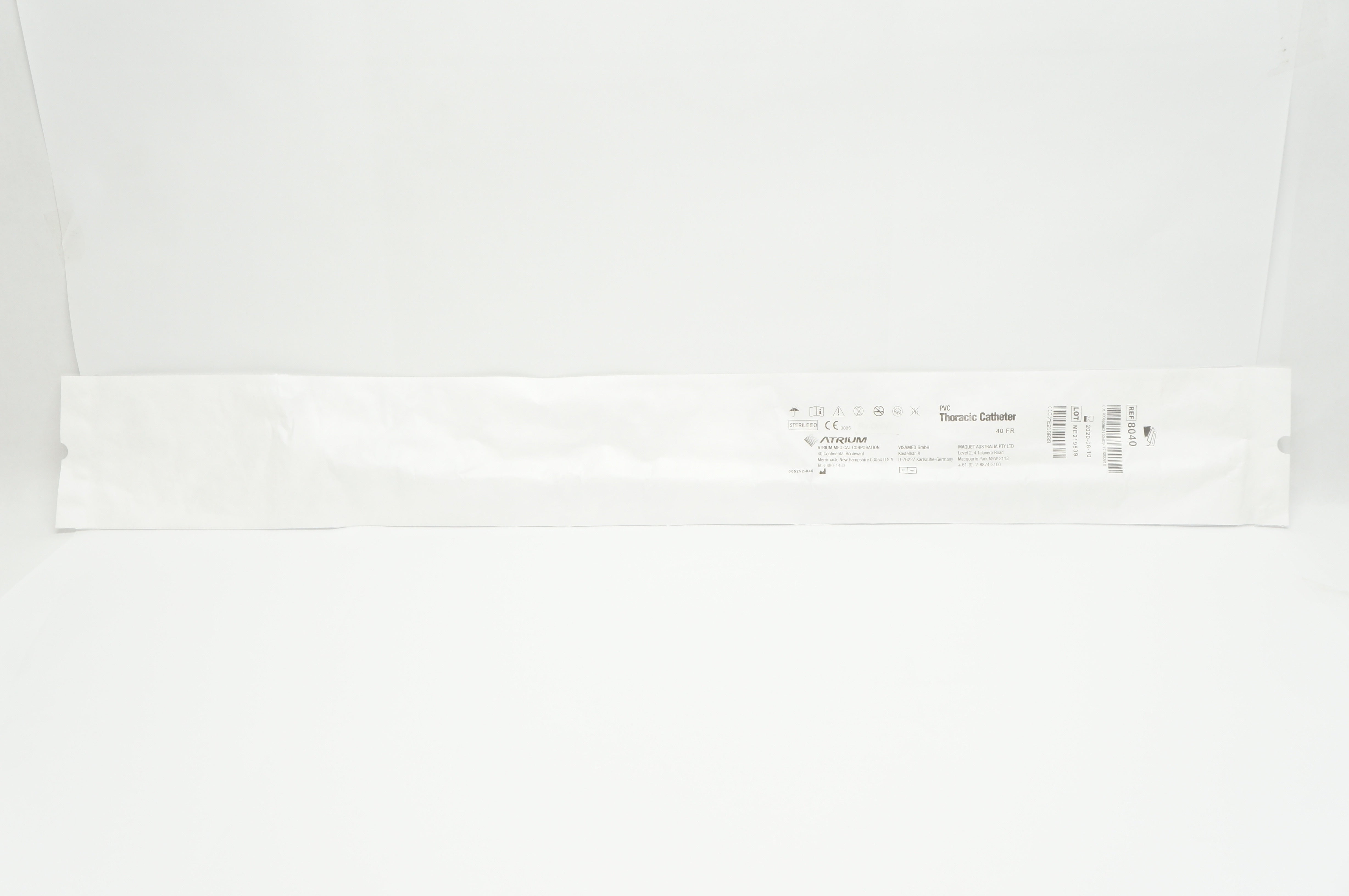 Atrium Medical 8040 PVC Thoracic Cath. 40Fr (x)