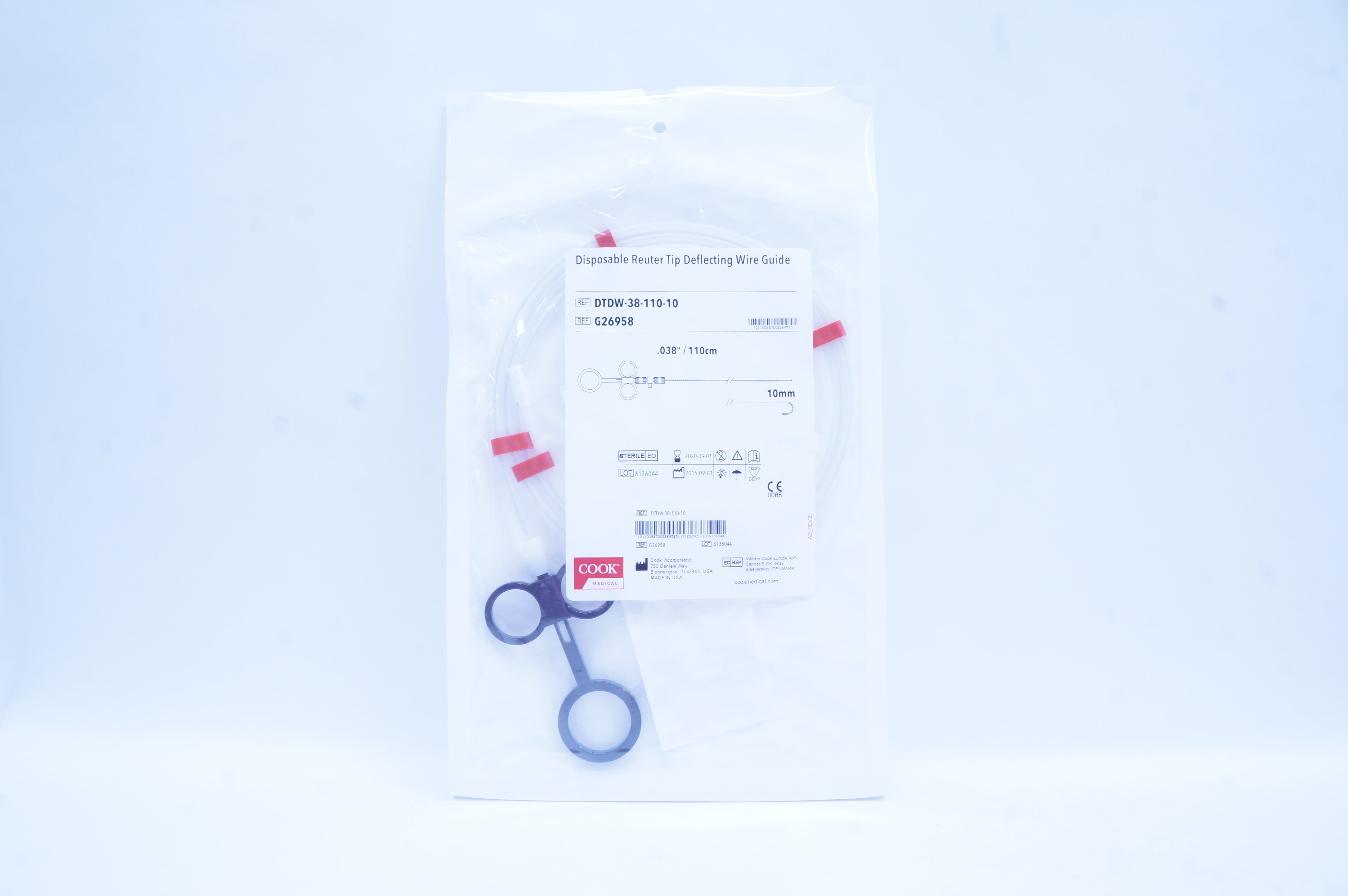 Cook Medical G26958 Reuter Tip-Deflecting Guidewire 0.038inch (x)