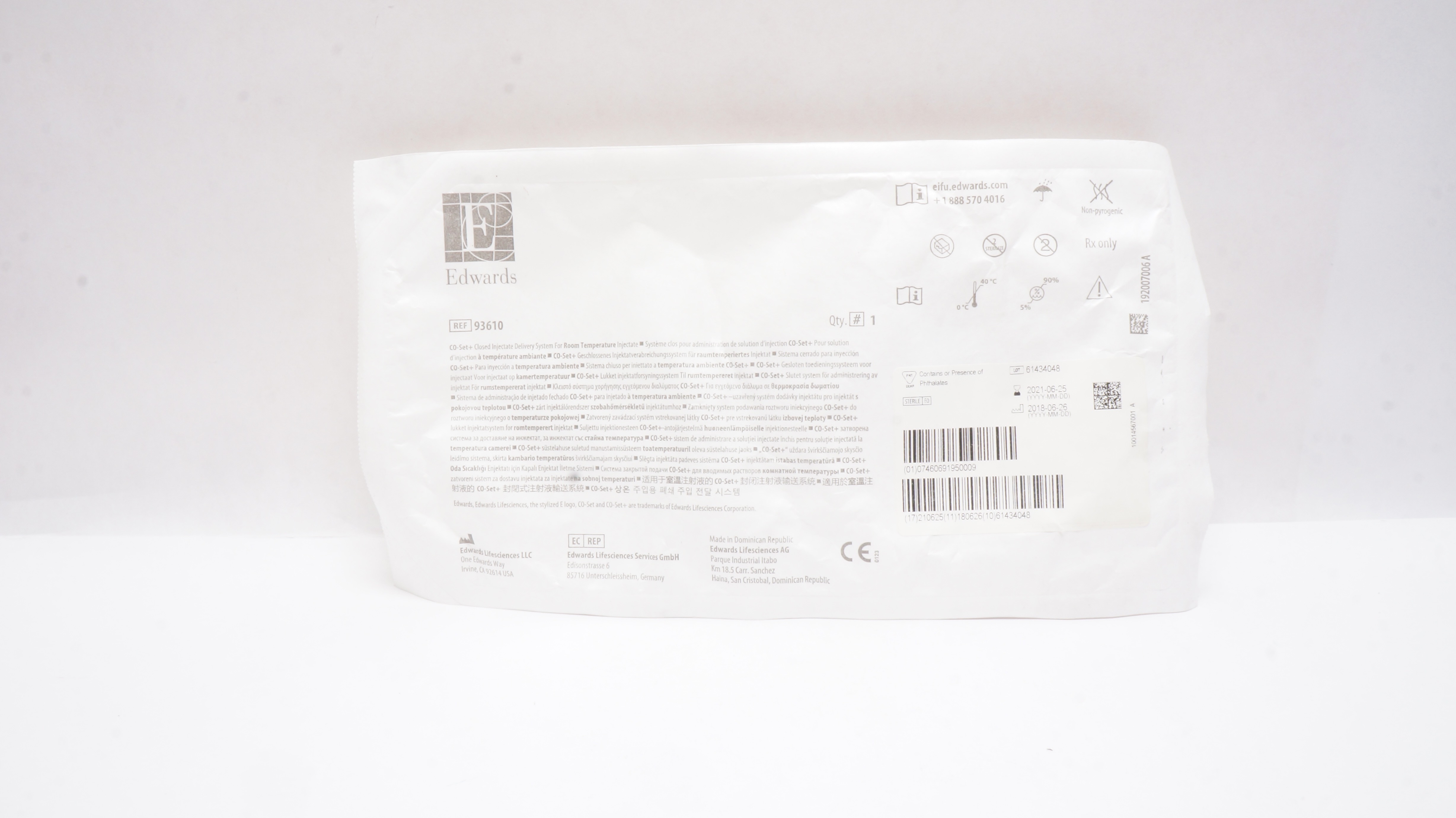 Edwards Lifesciences 93610 CO-Set+Closed Injectate Delivery System (x)
