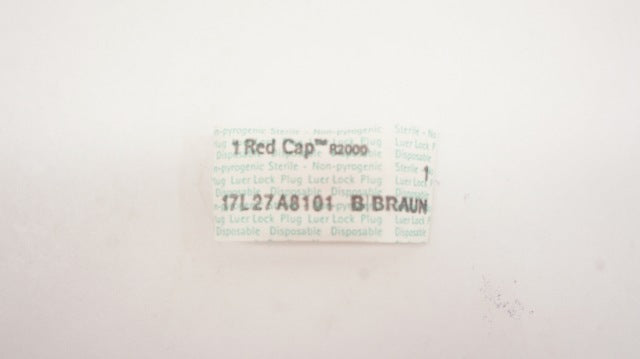 Braun R2000 1 Red Cap Luer Lock Plug