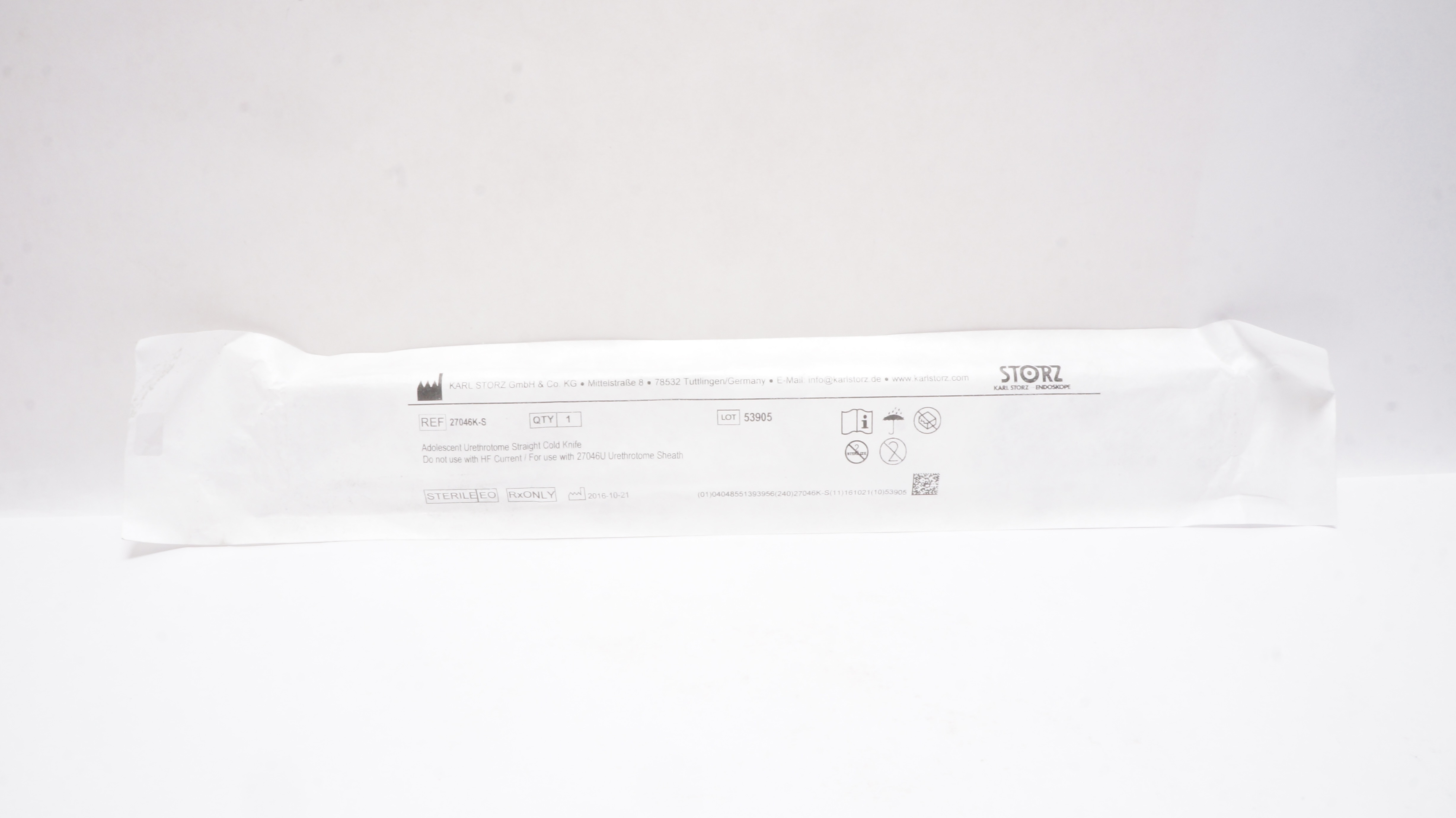 Karl Storz 27046K-S Adolescent Urethrotome Straight Cold Knife