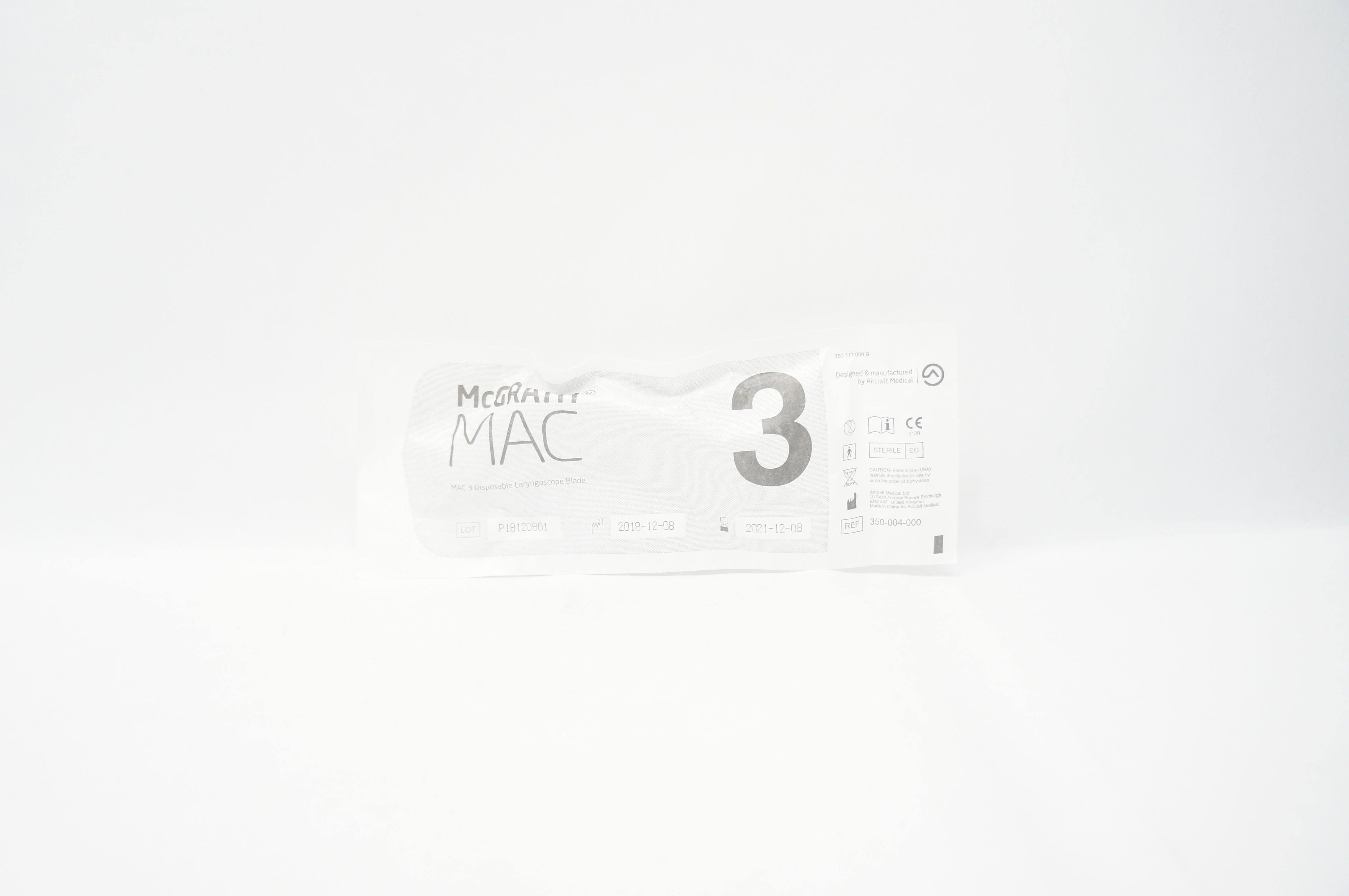 Aircraft Medical 350-004-000 McGRATH MAC 3 Disposable Laryngoscope Blade (x)