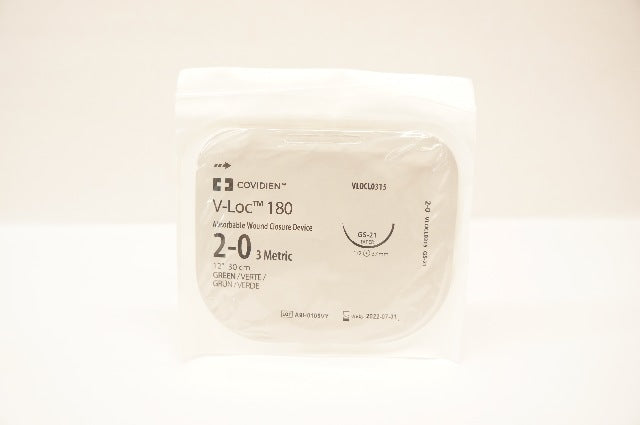 Covidien VLOCL0315 2-0 V-Loc Wound ClosureDevice GS-21 1/2c 37mm Tape 12inch (x)