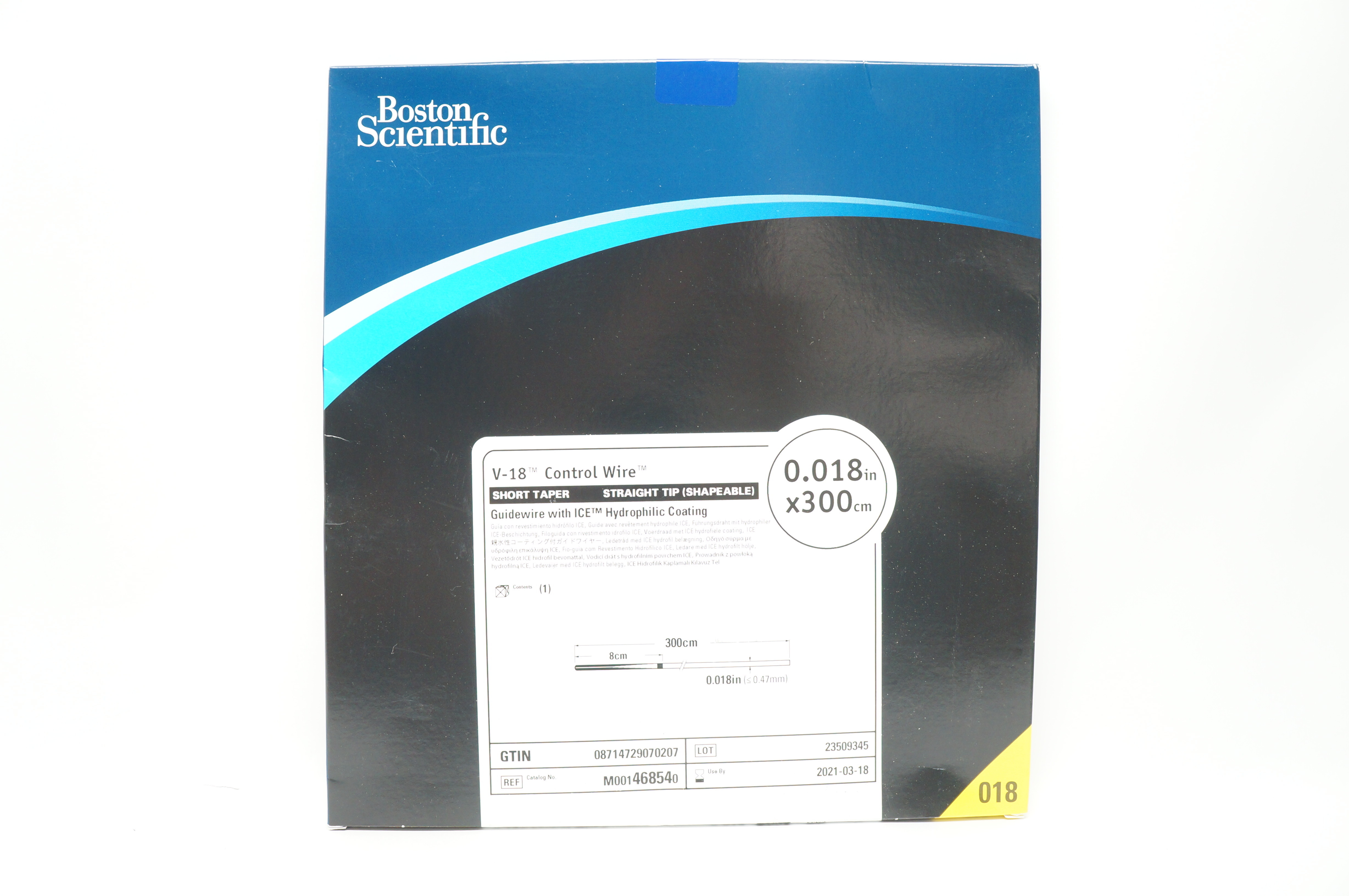 Boston Scientific 46854 V-18 Control Wire Guidewire 0.018inch x 300cm (x)