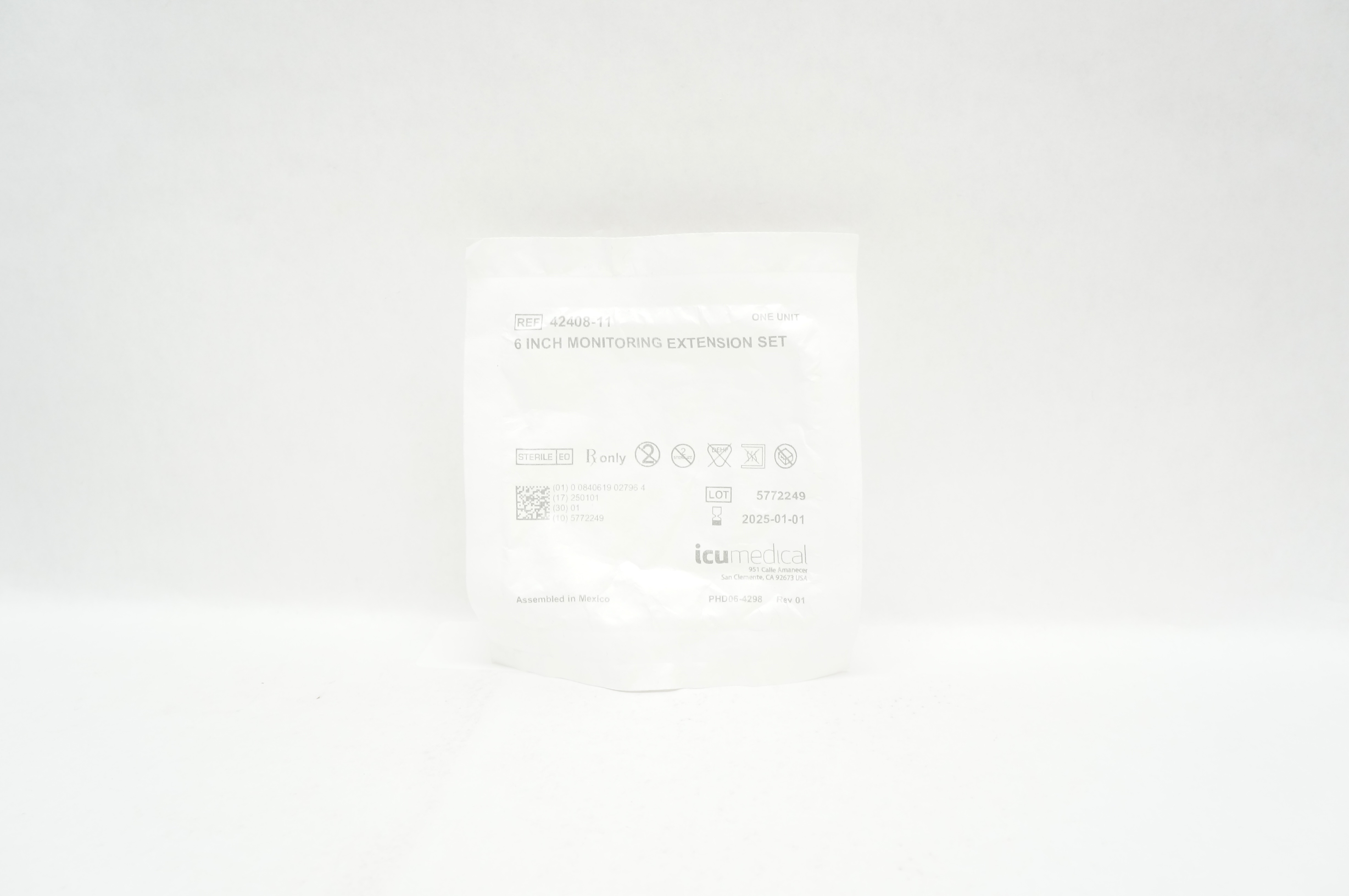 ICU Medical 42408-11 6 Inch Monitoring Extension Set