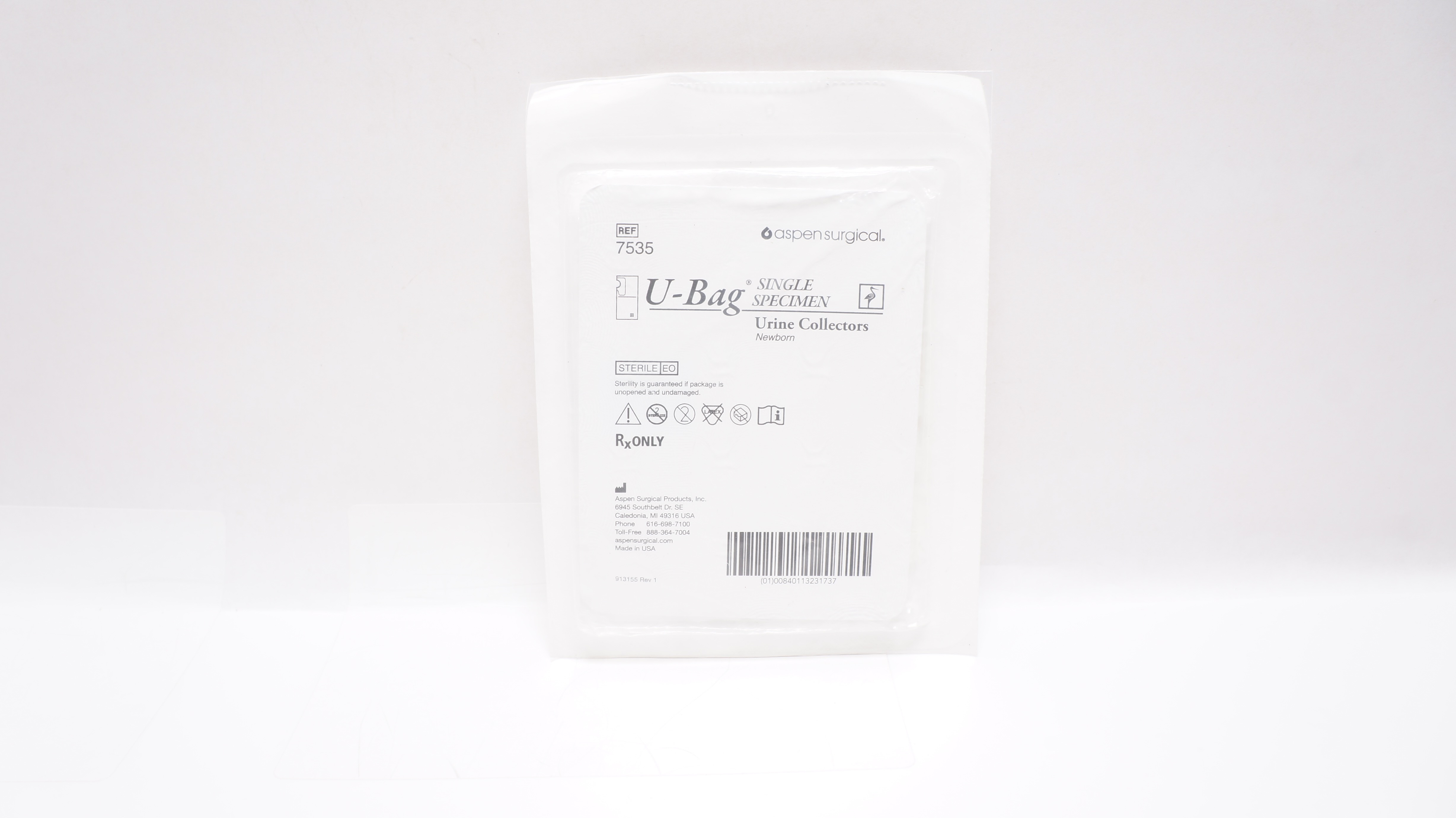 Aspen Surgical 7535 U-Bag Single Specimen Urine Collectors, Newborn