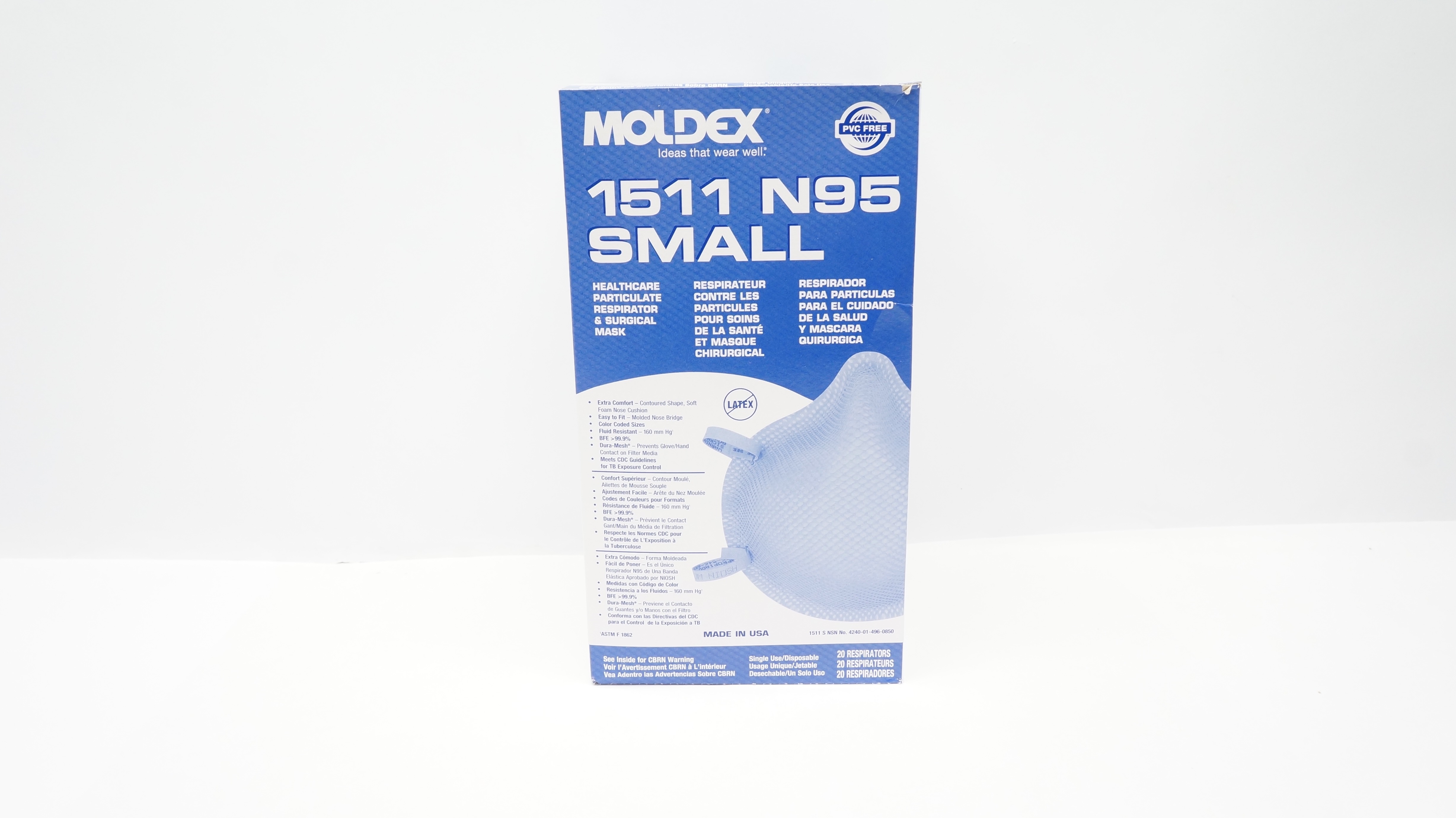 Moldex 1511 N95 Particulate Respirator Small Box of 20