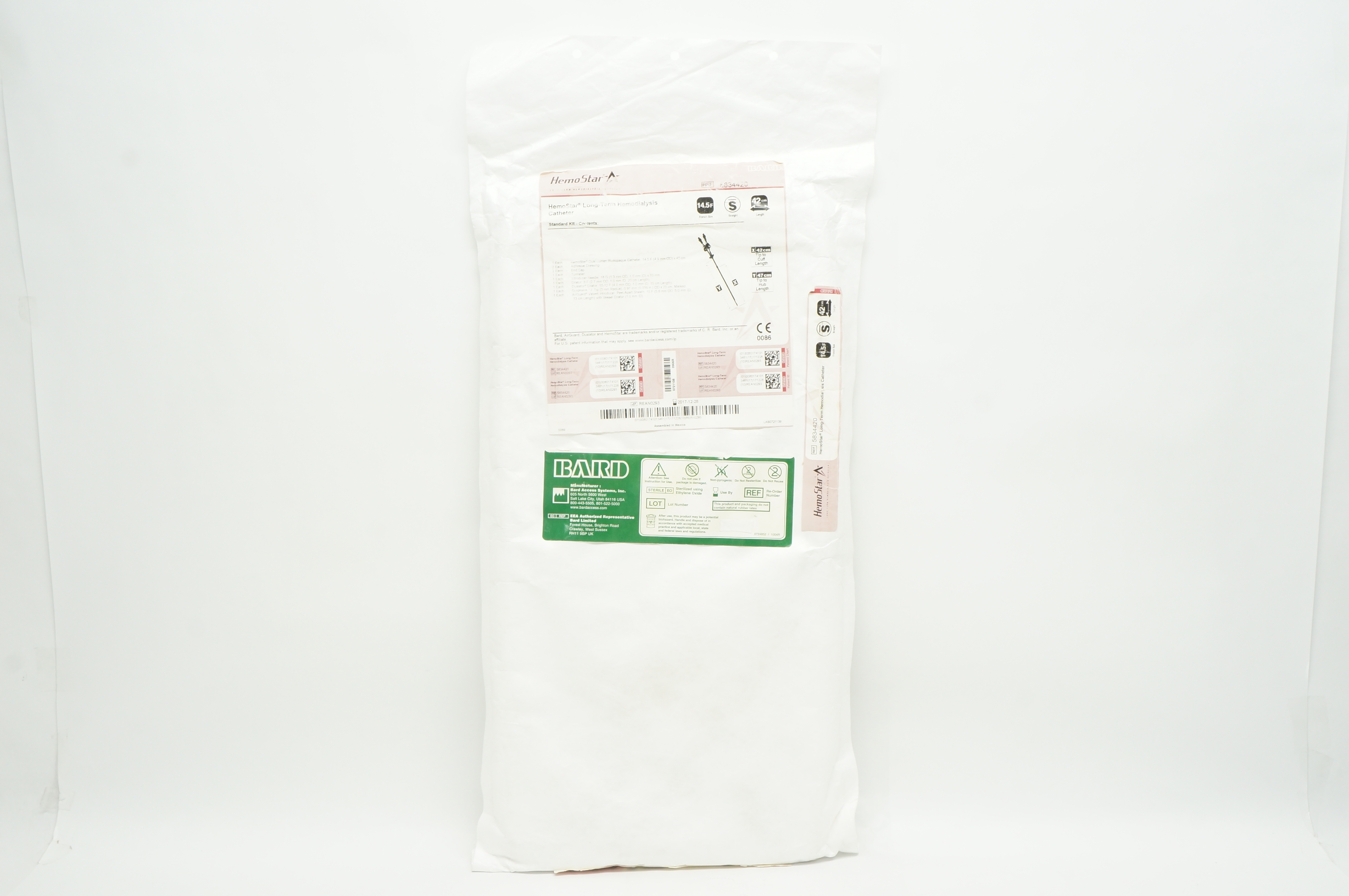 Bard 5834420 HemoStar Long-Term Hemodialysis Cath. 14.5F x 42cm (x)