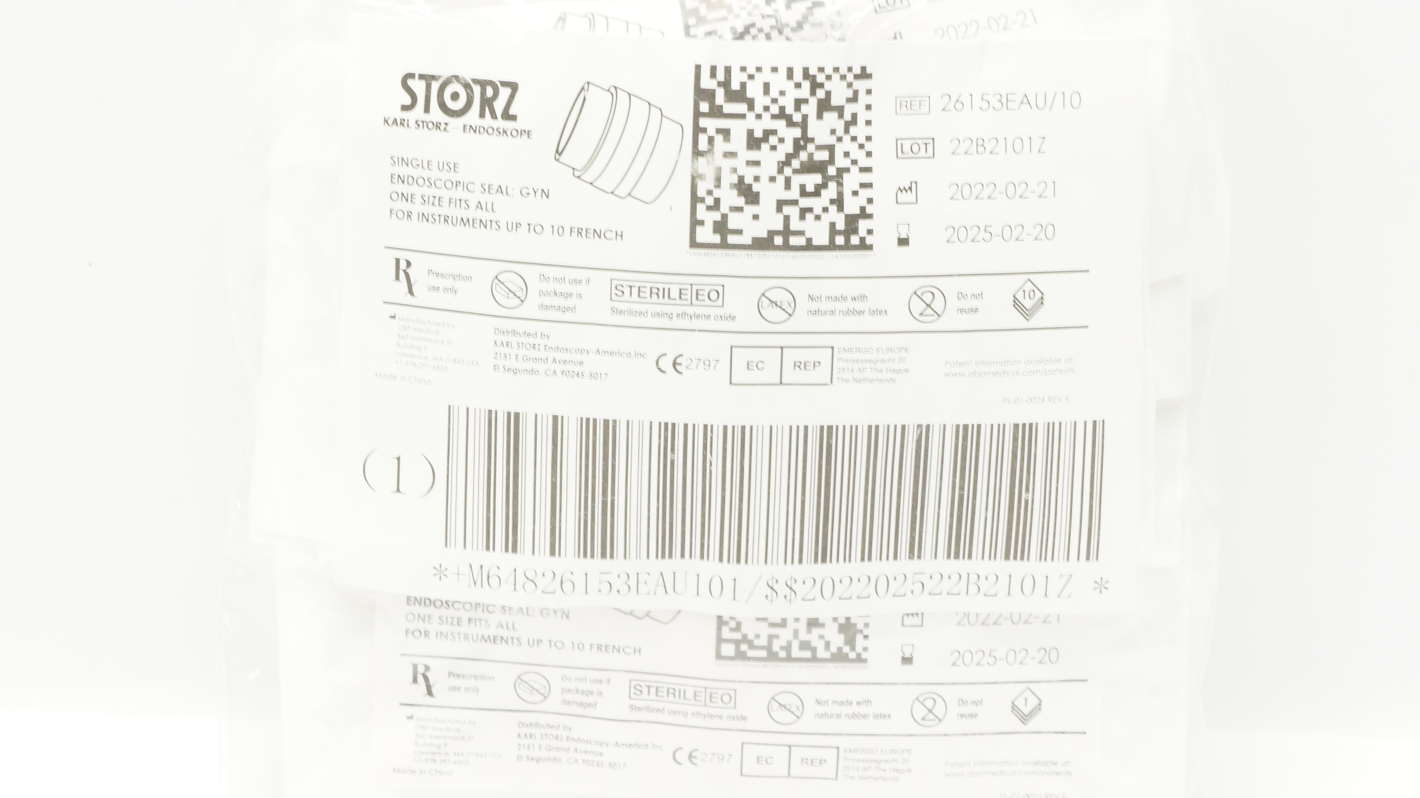 Karl Storz 26153EAU/10 Endoscopic Seal: Gyn (x)