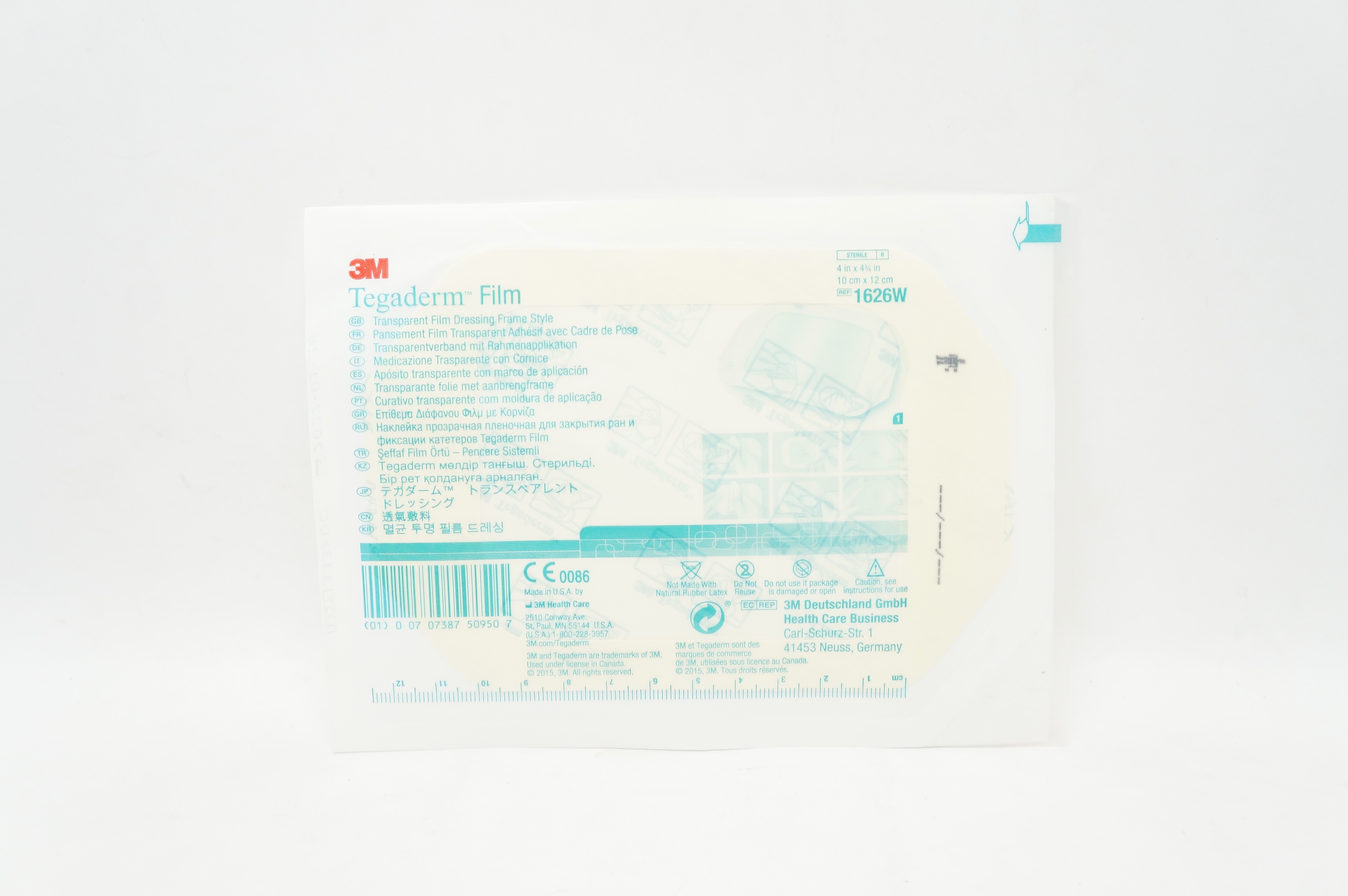 3M 1626W Tegaderm Transparent Film Dressing Frame Style 4inch x 4-3/4inch (x)