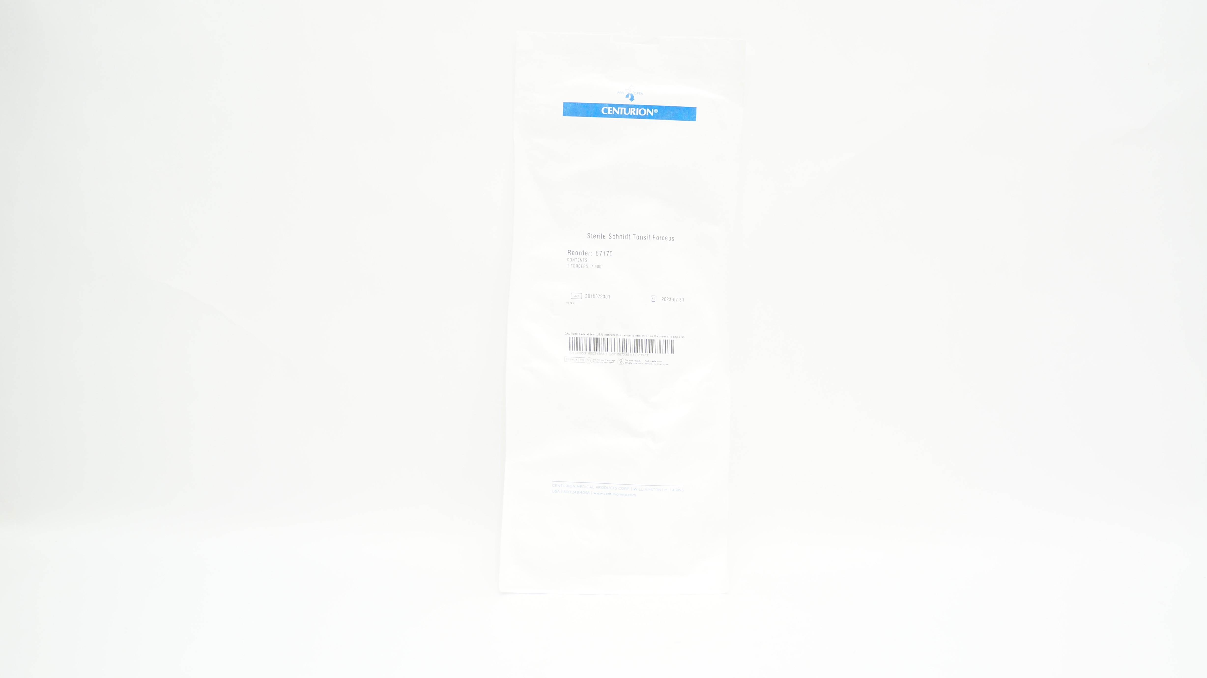 Centurion 67170 Sterile Schnidt Tonsil Forcers 7.500 (x)