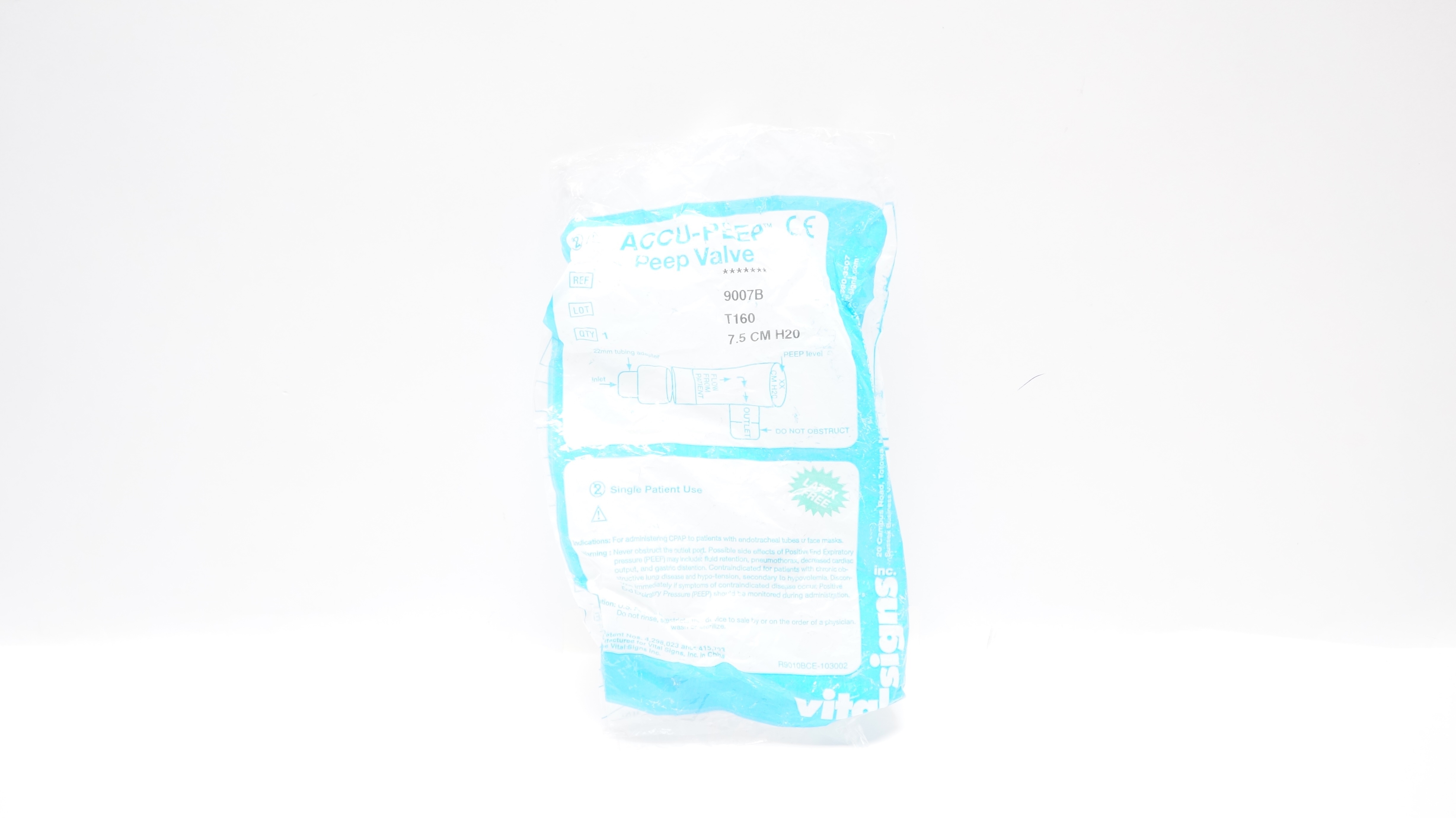 Vital Signs 9007B Accu-Peep Valve 7.5cm H2O