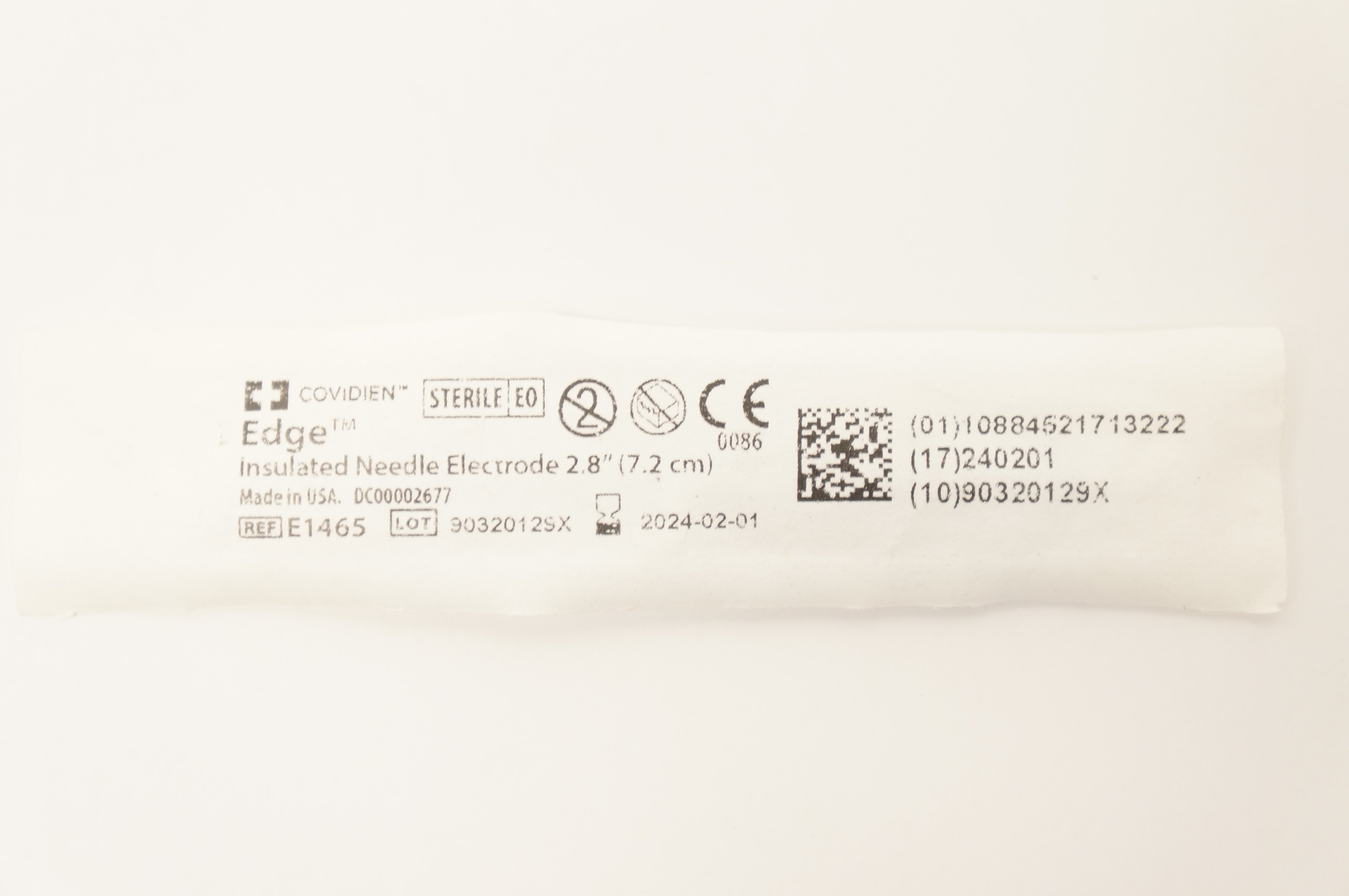Covidien E1465-6 Edge Insulated Ndle Electrode 2.8inch