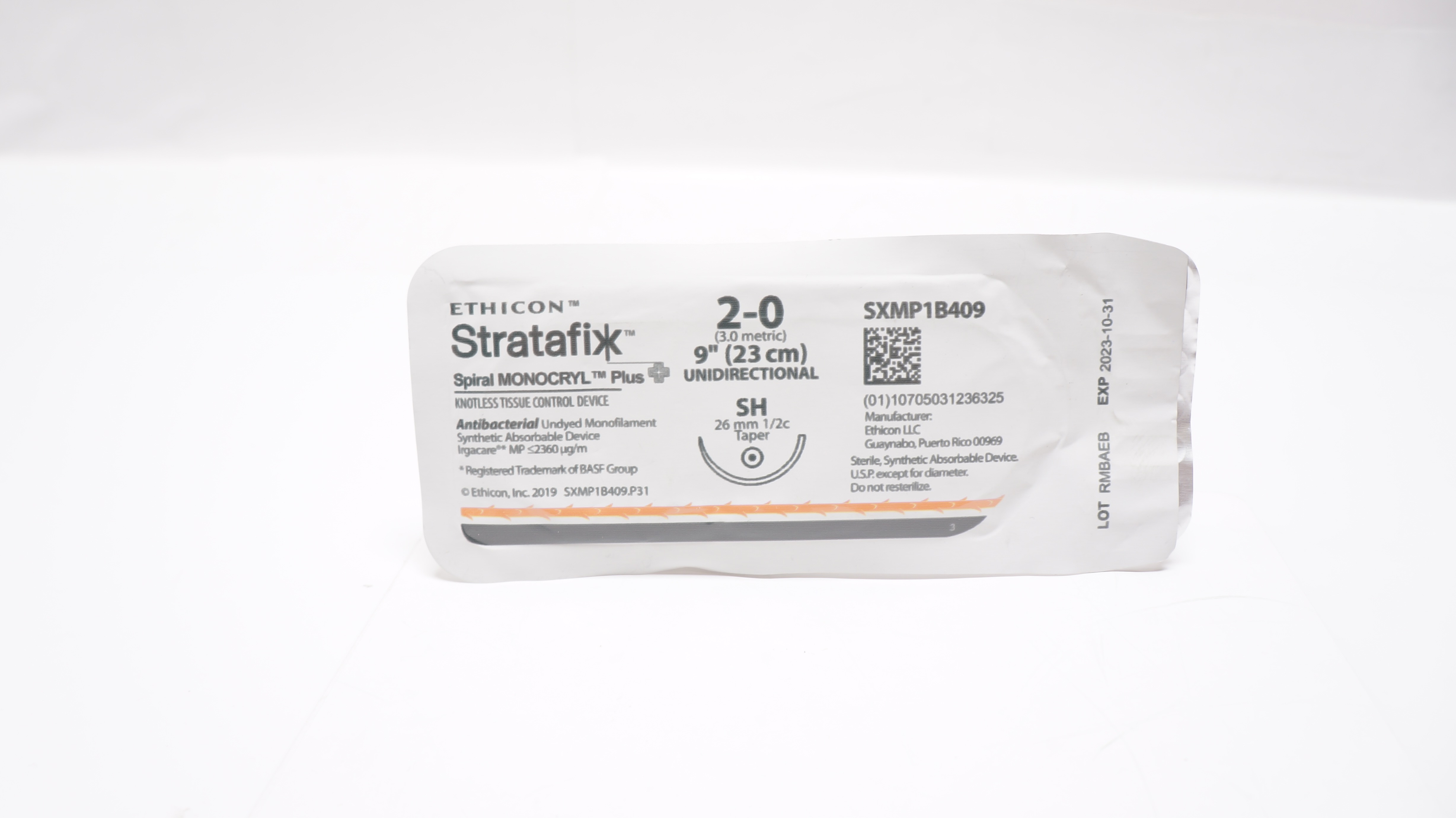 Ethicon SXMP1B409 2-0 Stratafix Tissue Control Device SH26mm 1/2c Taper 9inch(x)